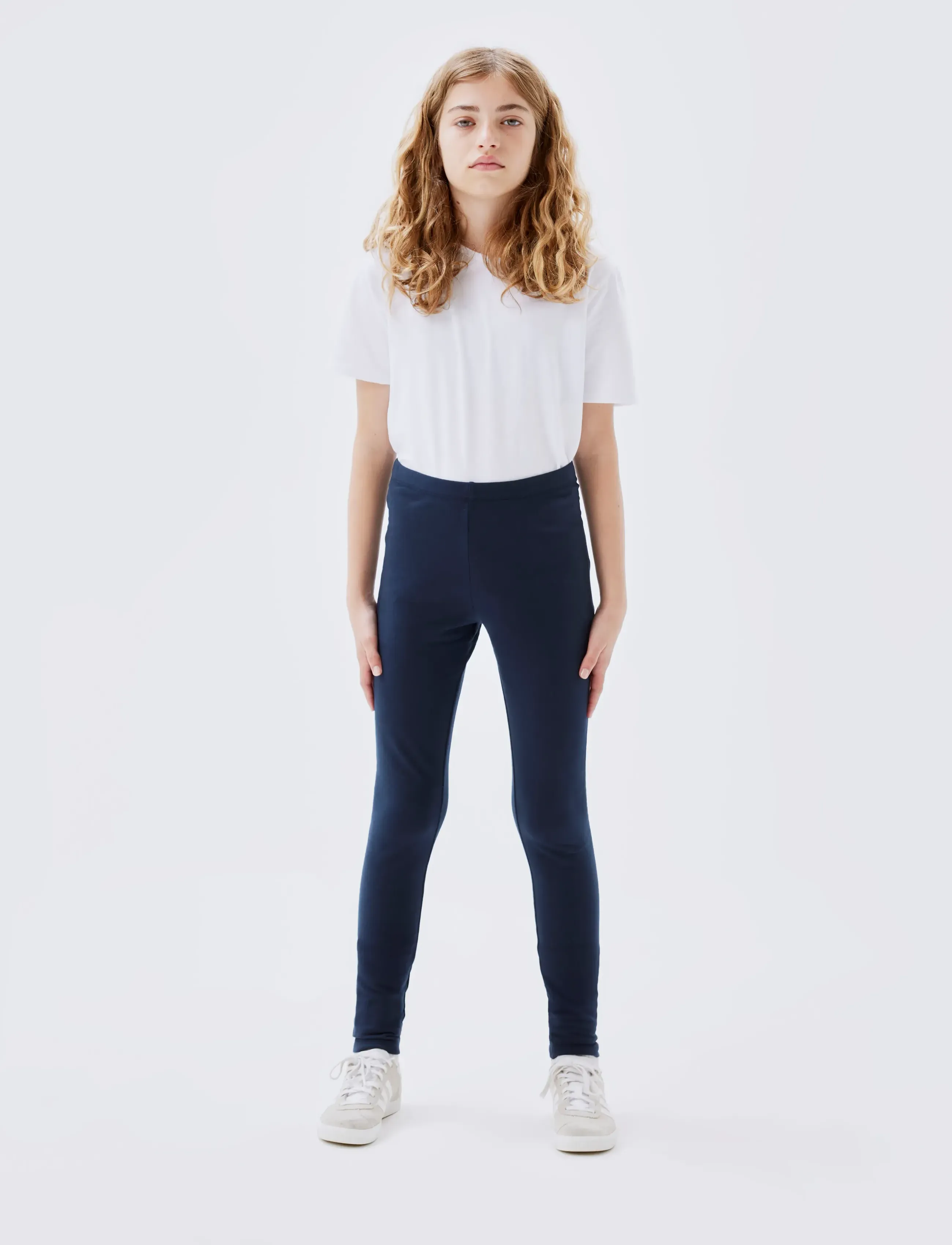 name it - NKFDAVINA SOLID SWE LEGGING  BRU N NOOS - leggings - dark sapphire - 2