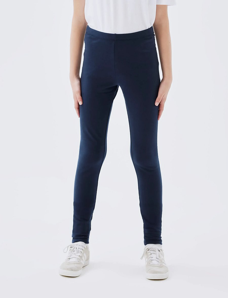 name it - NKFDAVINA SOLID SWE LEGGING BRU N NOOS - leggings - dark sapphire - 3