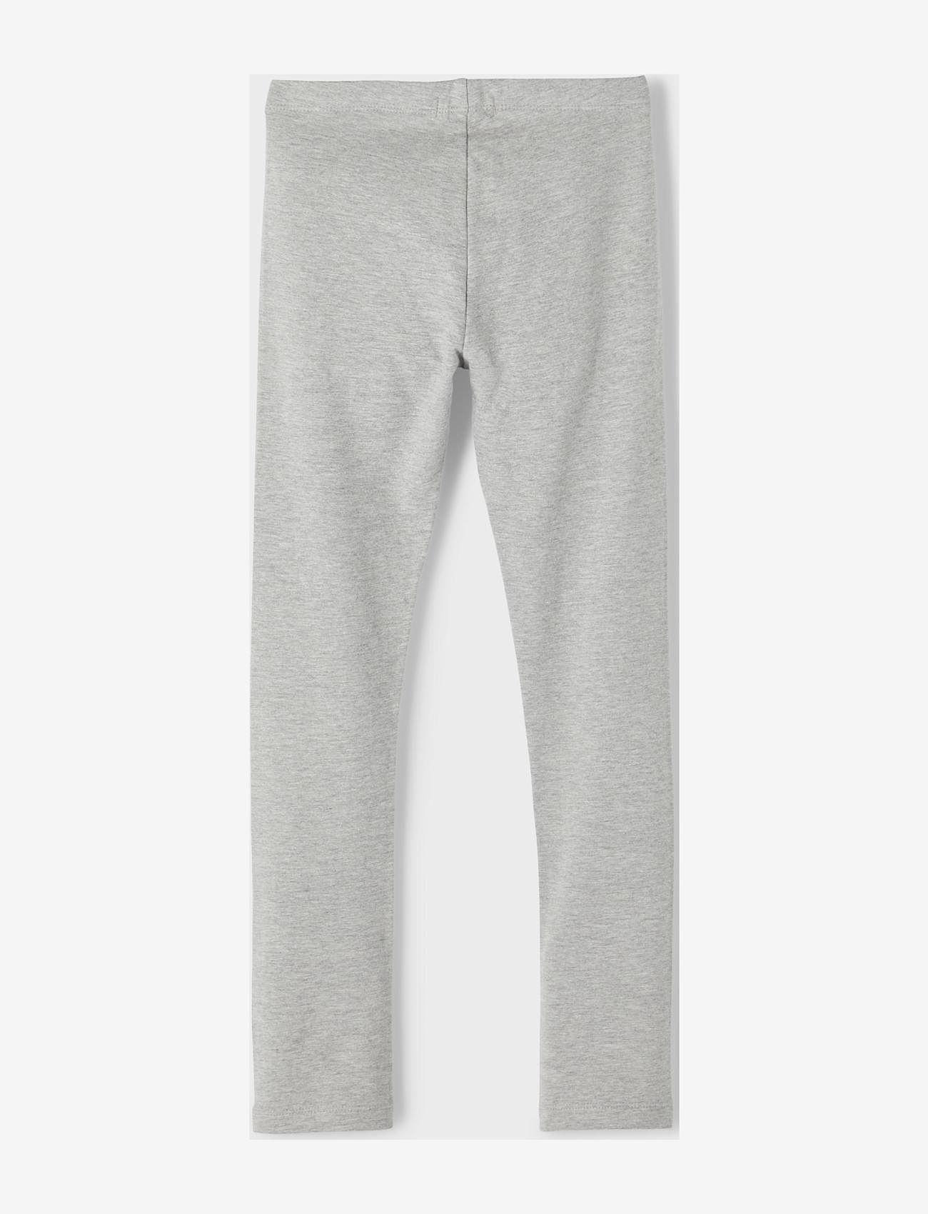 name it - NKFDAVINA SOLID SWE LEGGING  BRU N NOOS - leggings - grey melange - 2