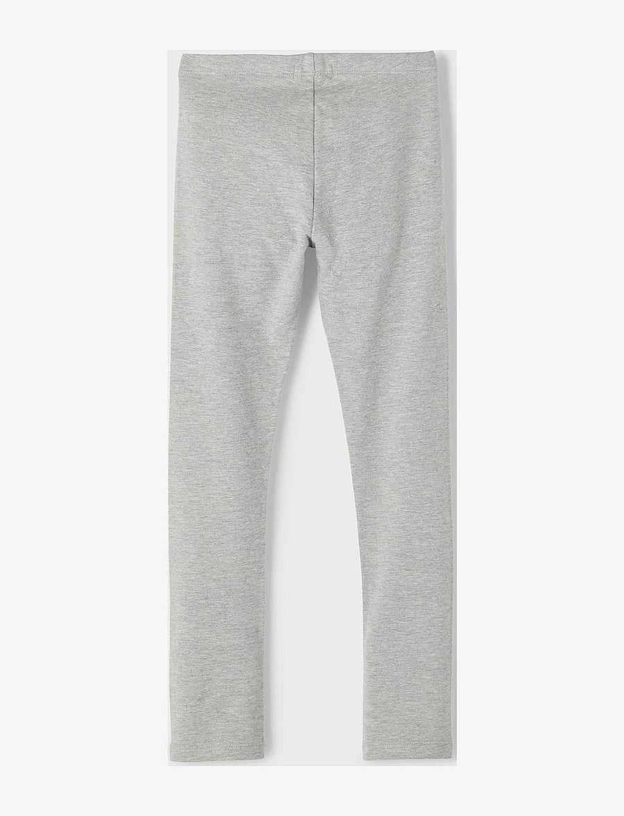 name it - NKFDAVINA SOLID SWE LEGGING BRU N NOOS - leggings - grey melange - 2