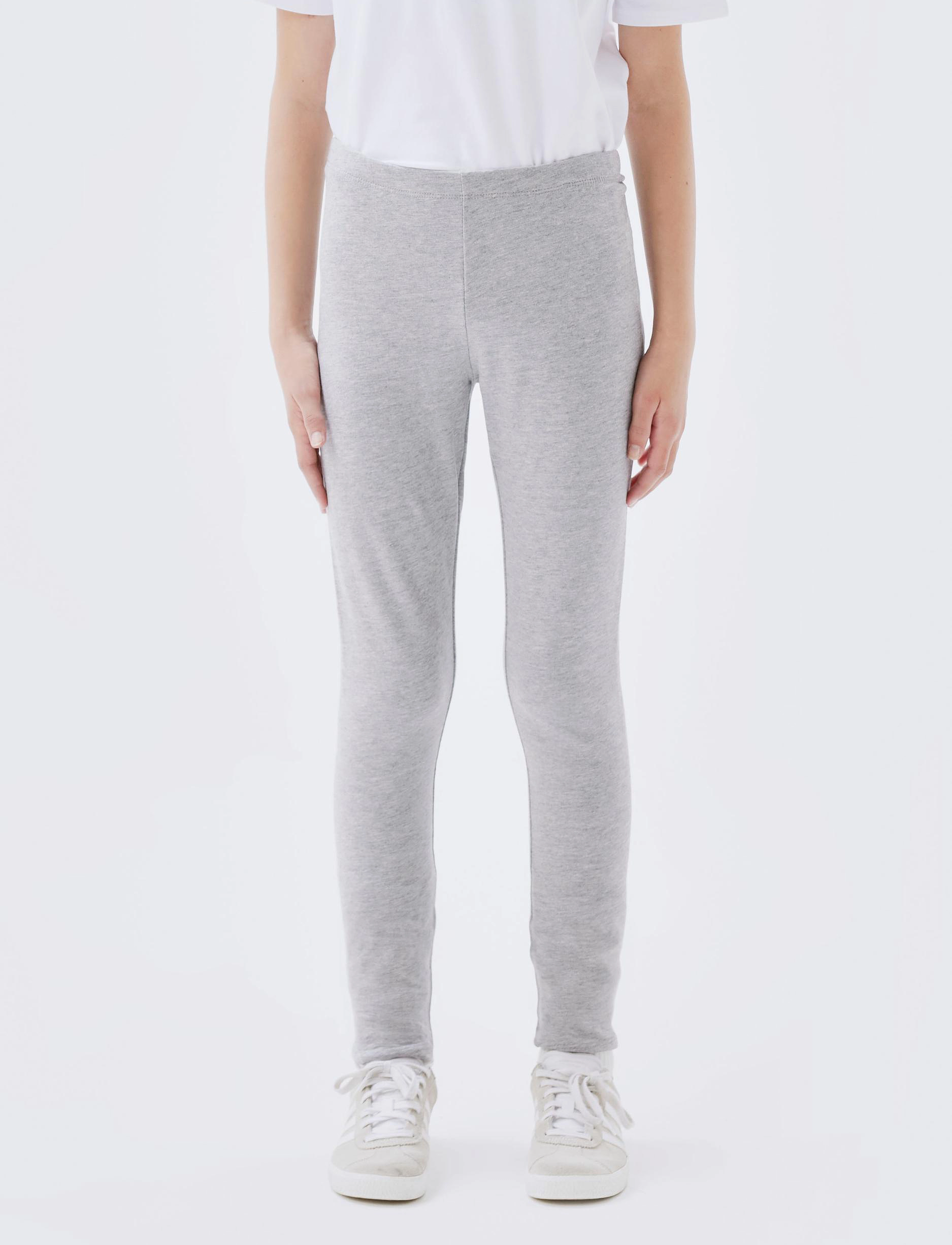 name it NKFDAVINA SOLID SWE LEGGING  BRU N NOOS - Leggings - GREY MELANGE / grey