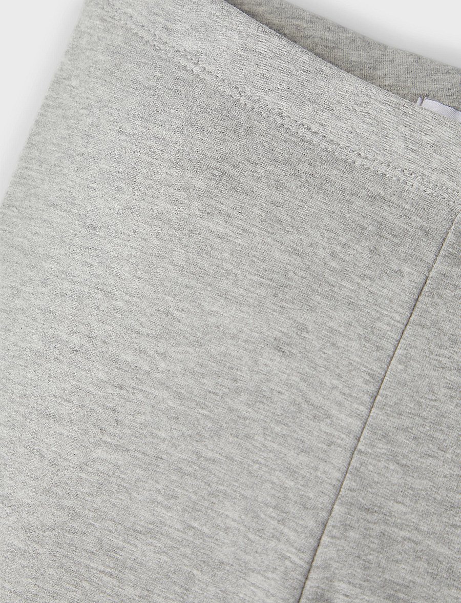 name it - NKFDAVINA SOLID SWE LEGGING BRU N NOOS - leggings - grey melange - 3