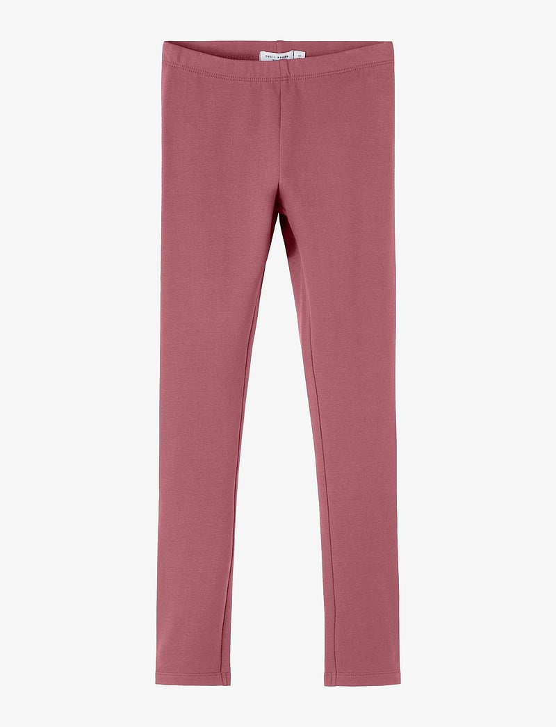 name it - NKFDAVINA SOLID SWE LEGGING BRU N NOOS - leggings - mauvewood - 1