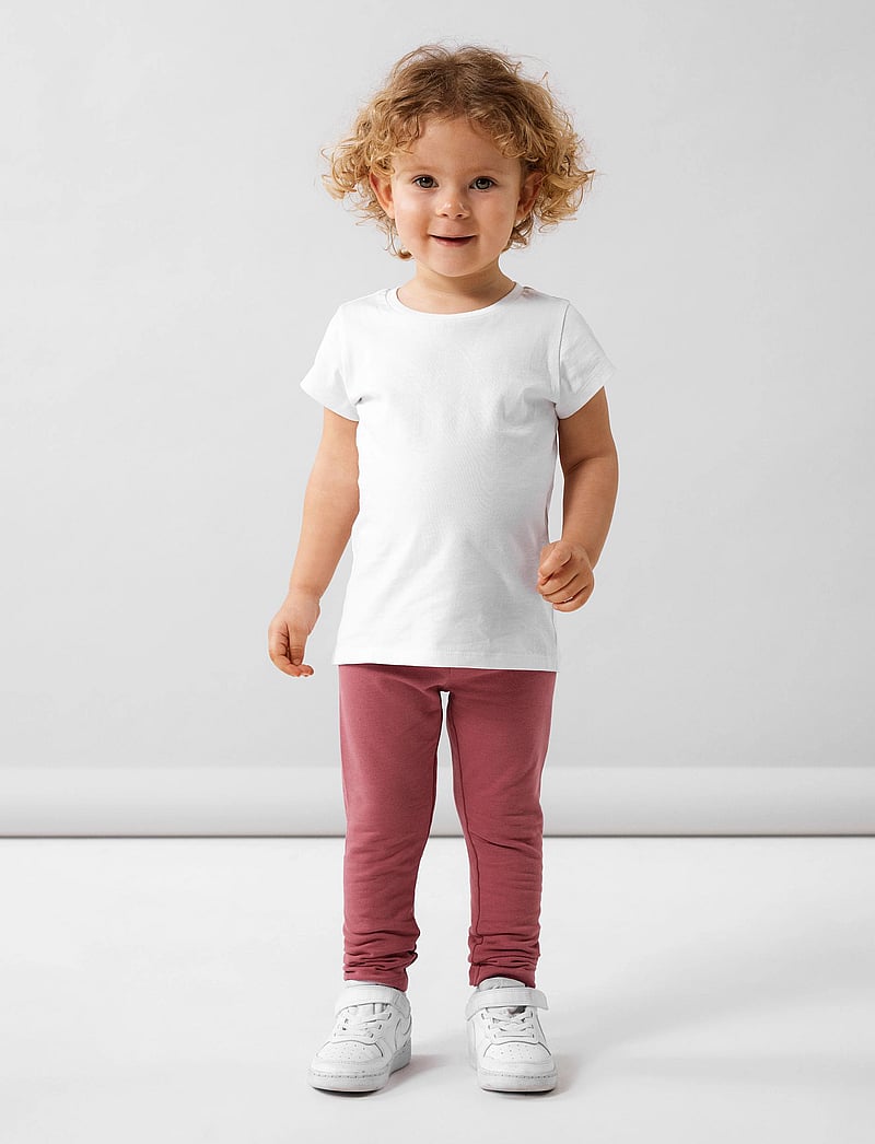 name it - NKFDAVINA SOLID SWE LEGGING BRU N NOOS - leggings - mauvewood - 0