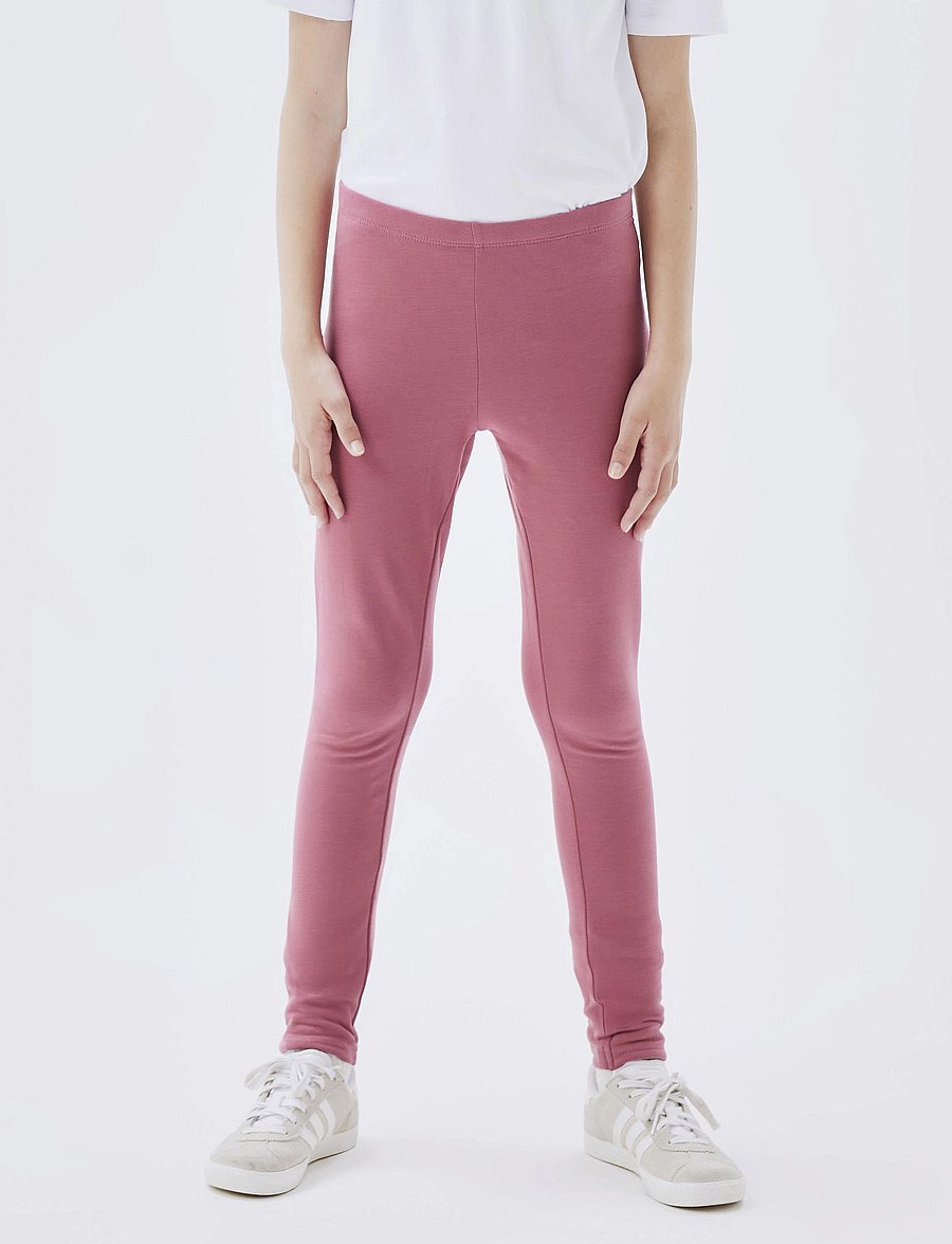 name it - NKFDAVINA SOLID SWE LEGGING BRU N NOOS - retuusid - mauvewood - 3