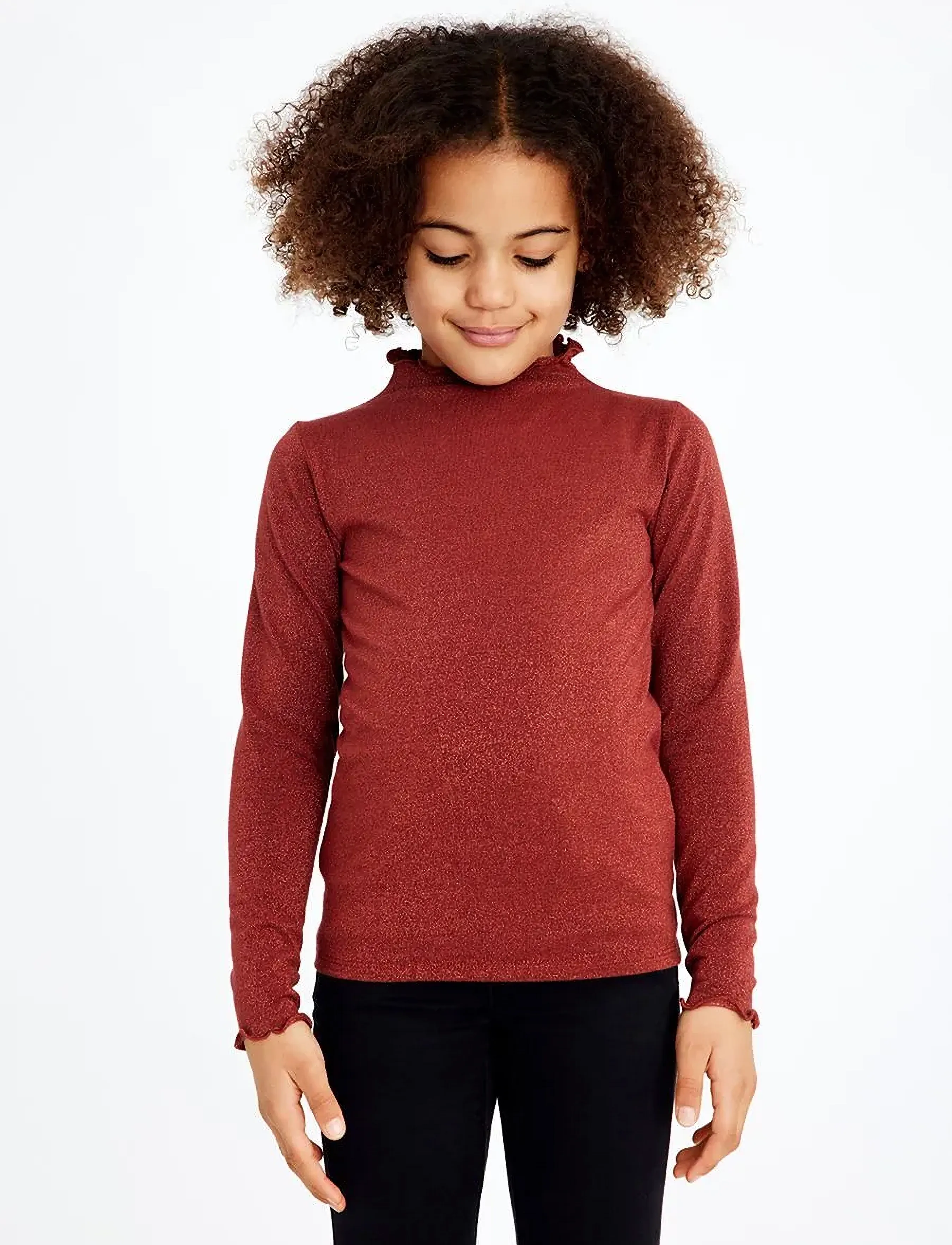 name it - NKFRIKORT LS SLIM TOP - spiced apple - 3