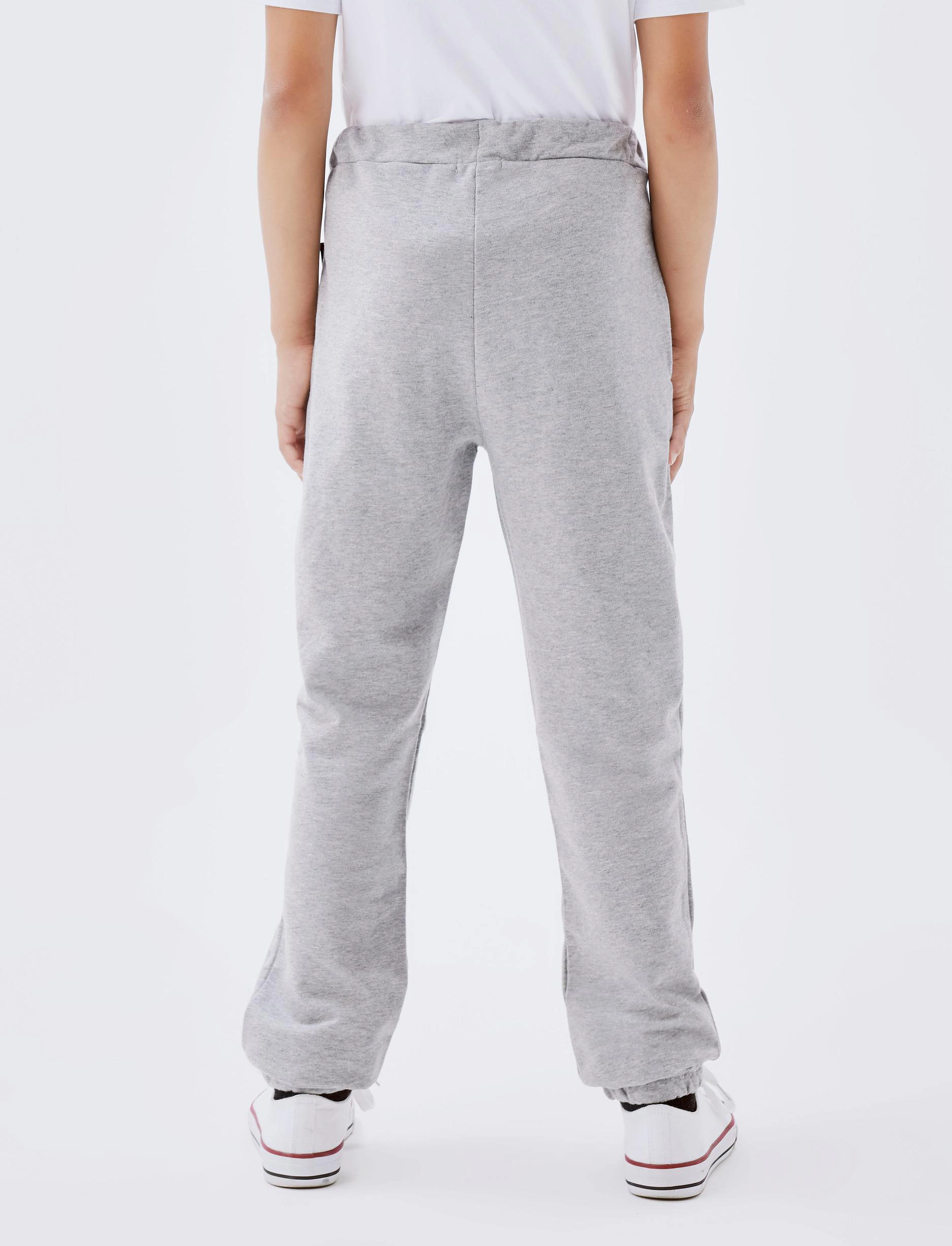 name it - NKFSWEAT PANT UNB NOOS - grey melange - 3