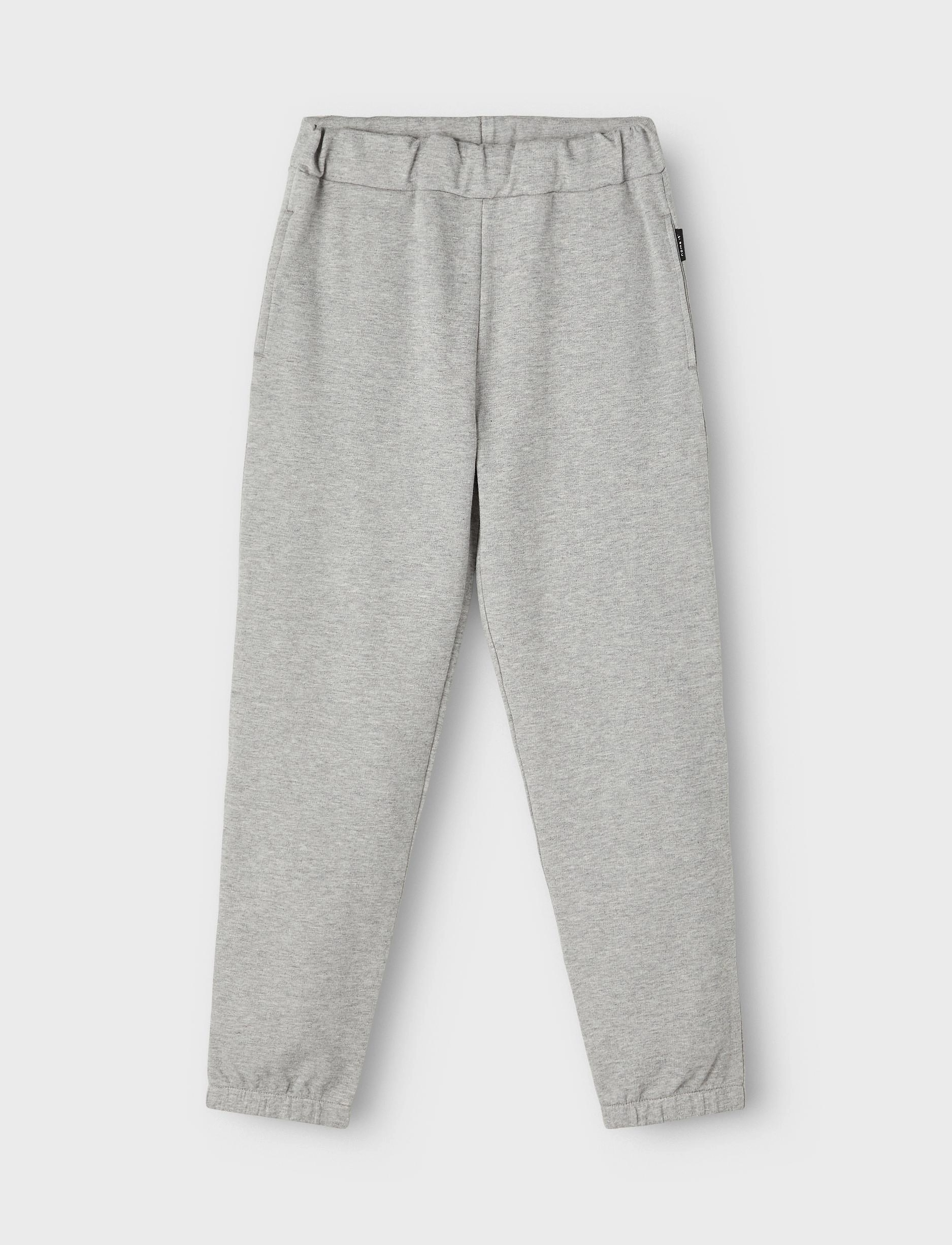 name it - NKFSWEAT PANT UNB NOOS - grey melange - 5