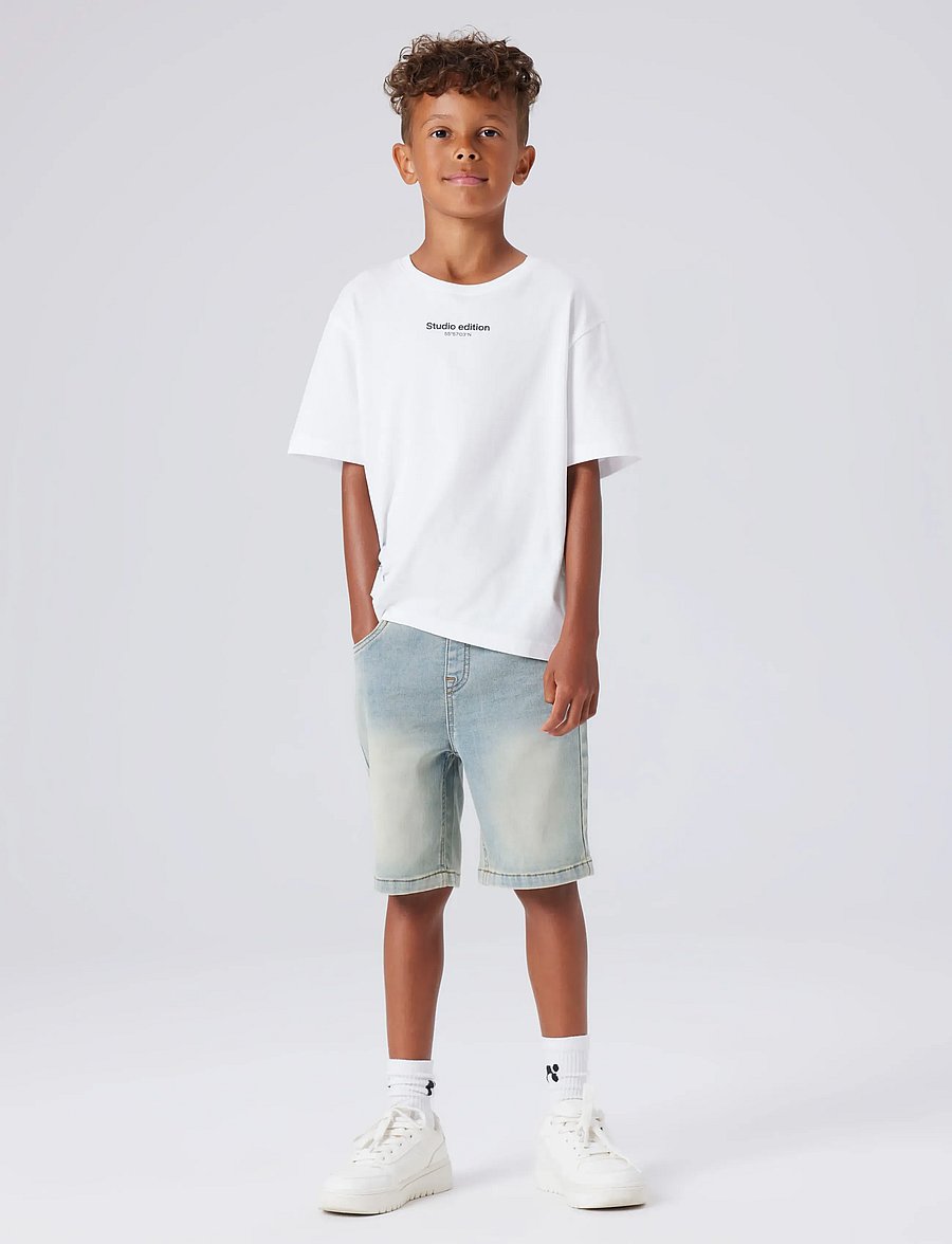 name it - NKMRYAN JOGGER DNM L SHORTS 6300-TH NOOS - denimshorts - vintage light blue denim - 4