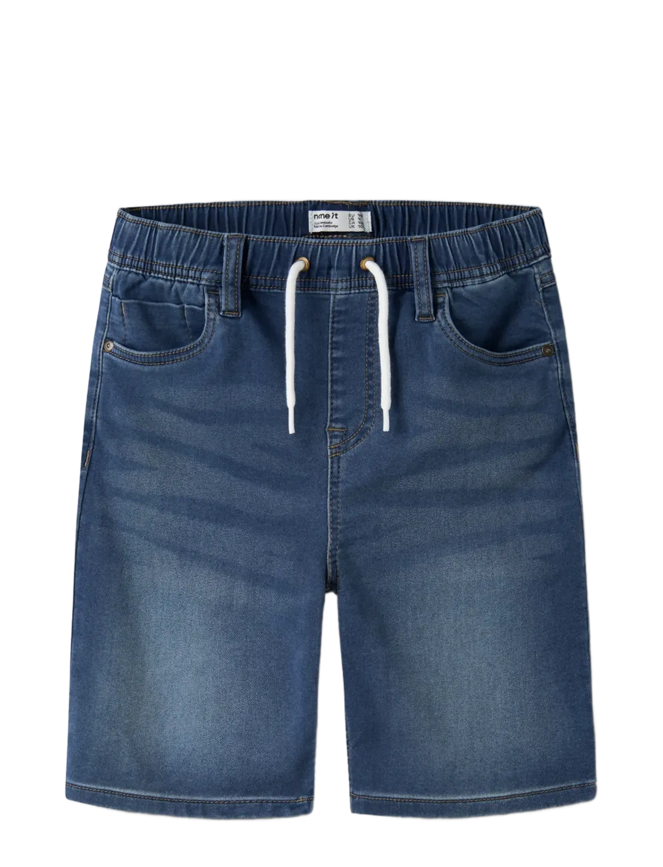 name it NKMRYAN JOGGER DNM L SHORTS 6300-TH NOOS - Denim shorts - DARK BLUE DENIM / blue