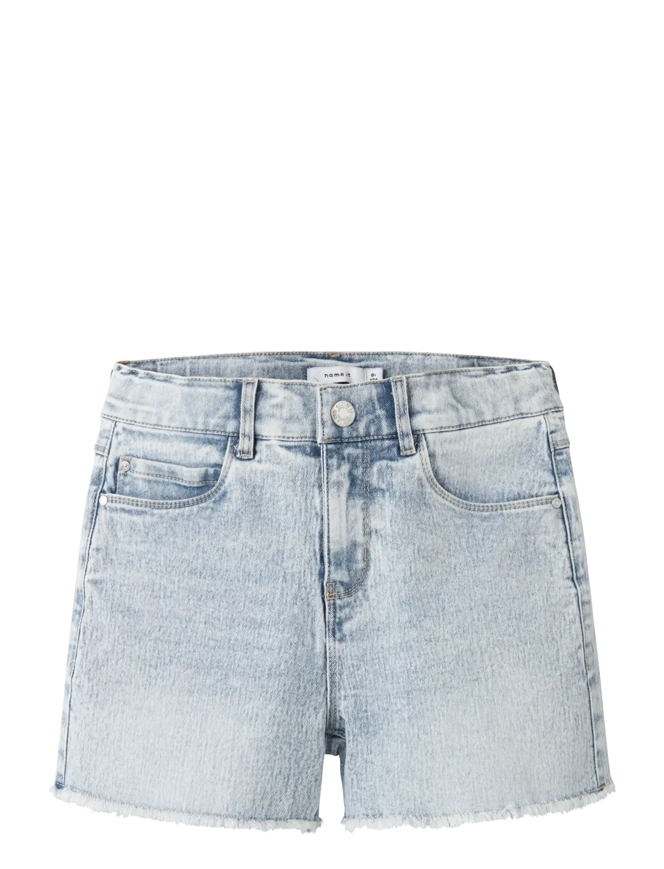name it Nkfrose Hw Mom Dnm Shorts 8222-Ya Noos, Børn, Højtaljede Mom Denim Shorts, Blå, Str: 98
