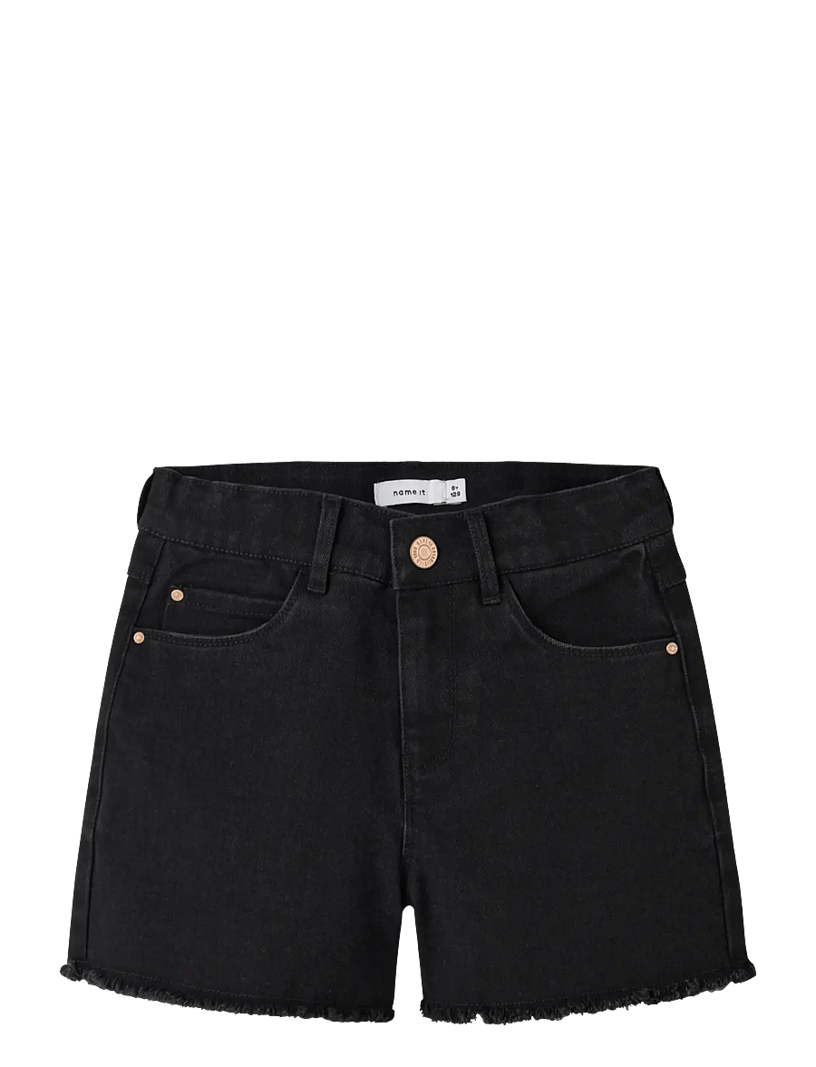 name it - NKFROSE HW MOM DNM SHORTS 8222-YA NOOS - denimshorts - black denim - 1