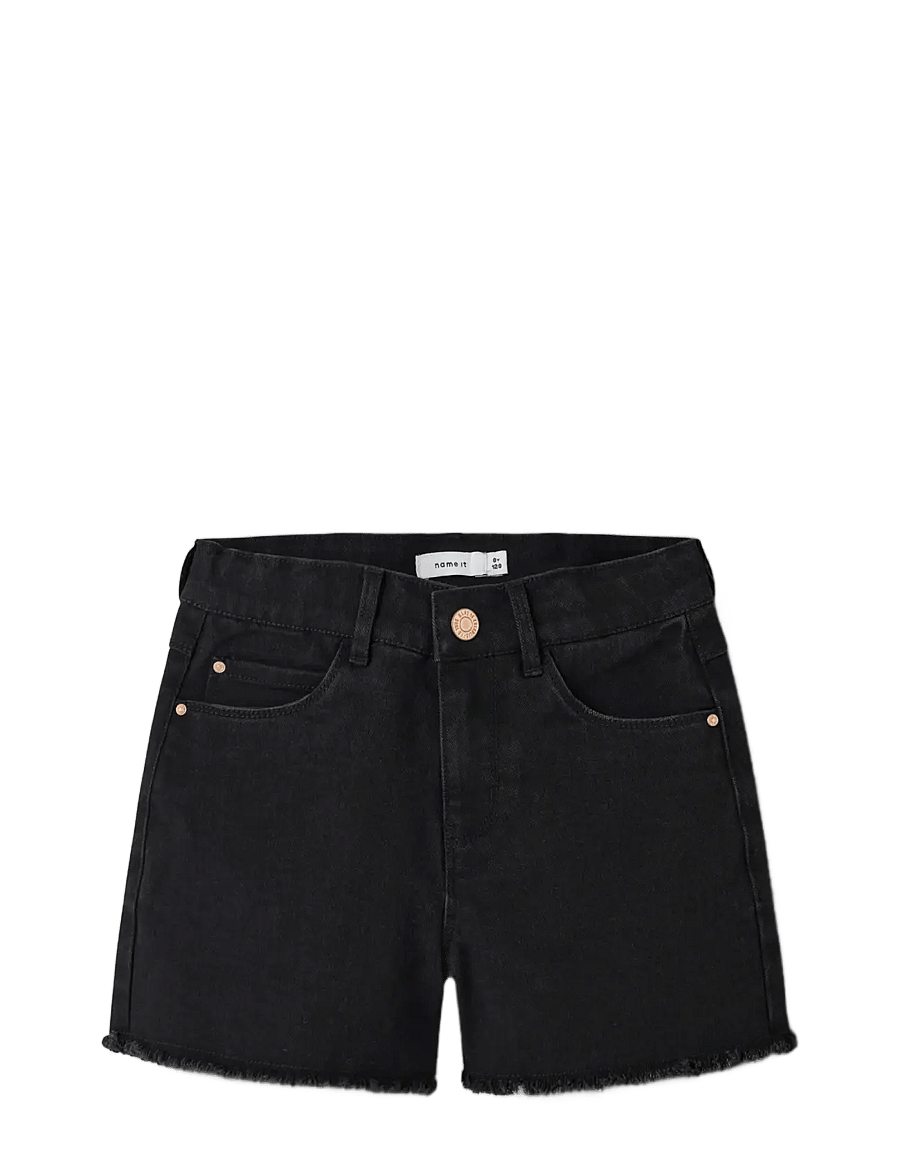 name it - NKFROSE HW MOM DNM SHORTS 8222-YA NOOS - denimshorts - black denim - 3
