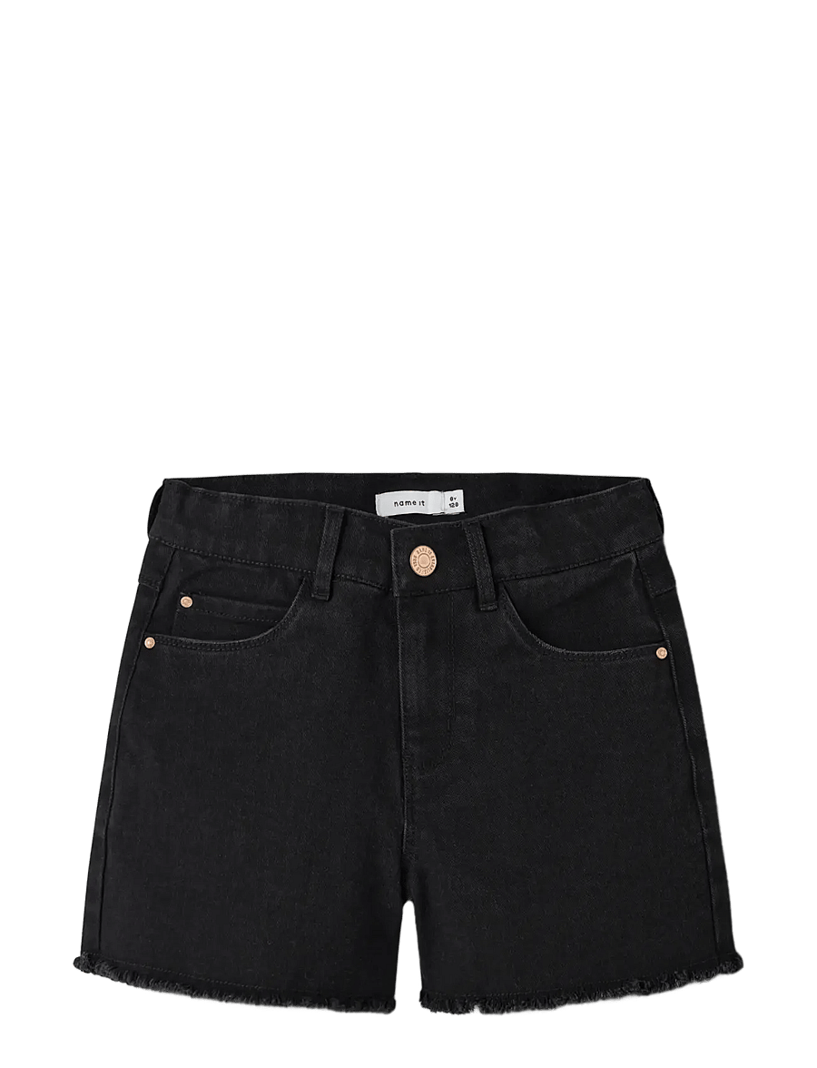 name it - NKFROSE HW MOM DNM SHORTS 8222-YA NOOS - denimshorts - black denim - 4