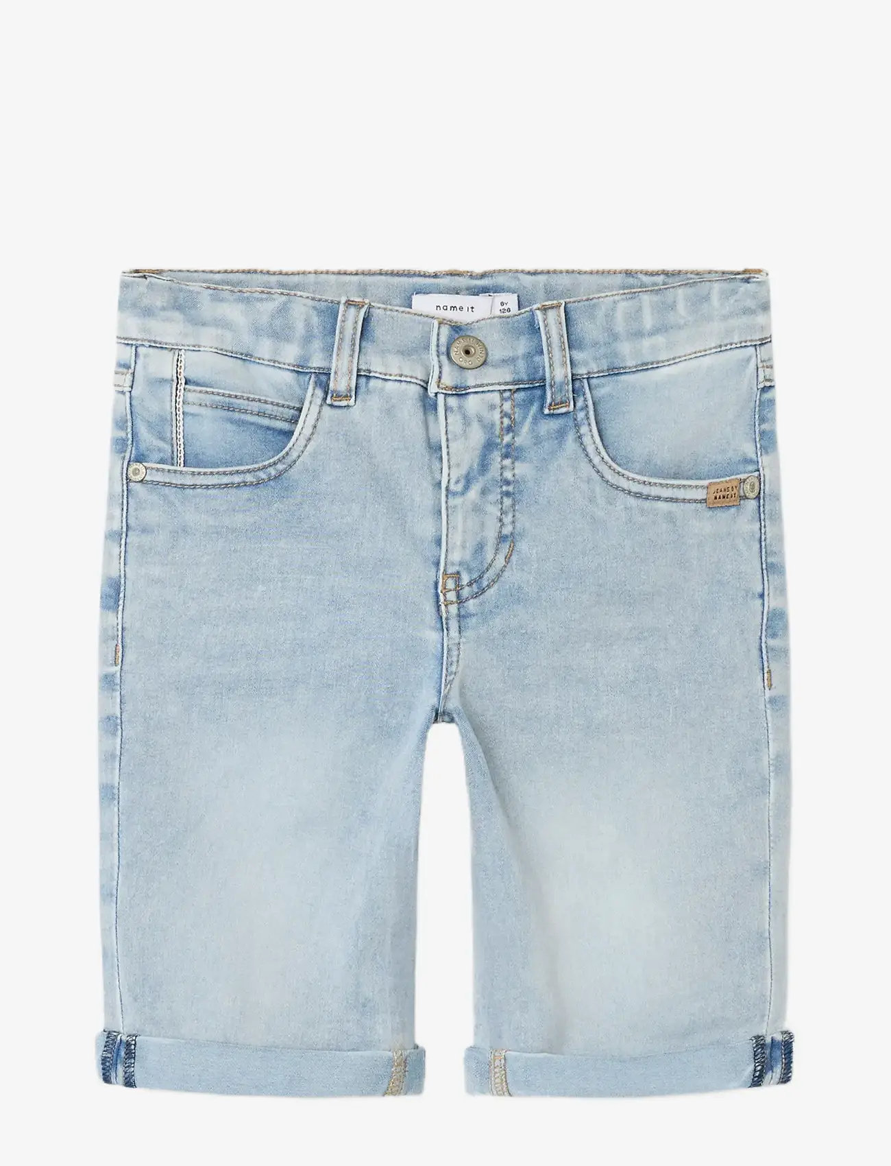 name it - NKMTHEO XSL DNM L SHORTS 6622-CL NOOS - denimshorts - light blue bleached denim - 1