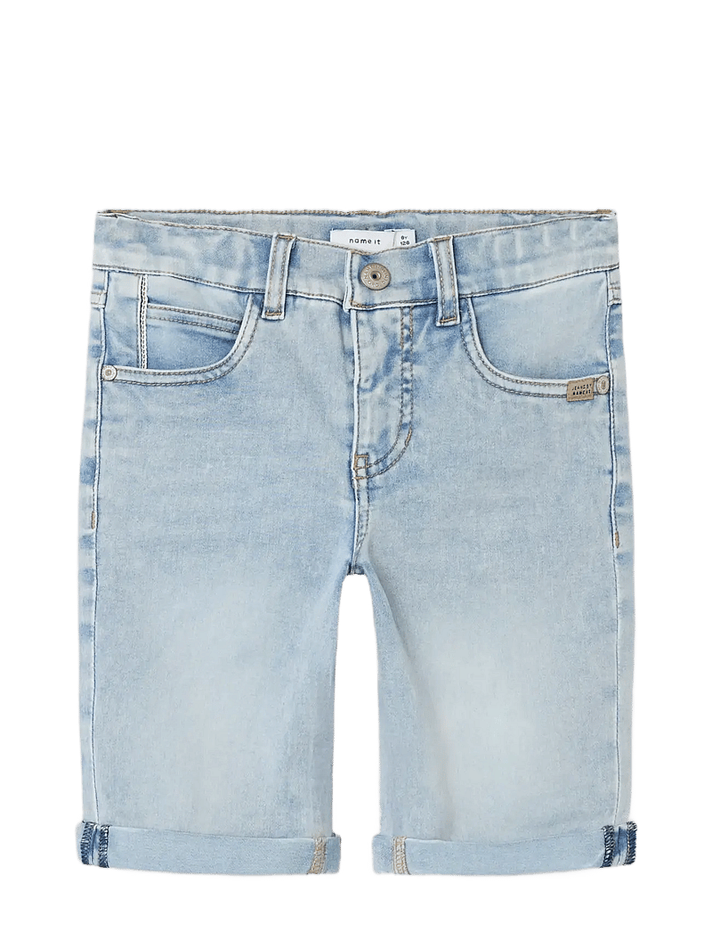 name it - NKMTHEO XSL DNM L SHORTS 6622-CL NOOS - denimshorts - light blue bleached denim - 1