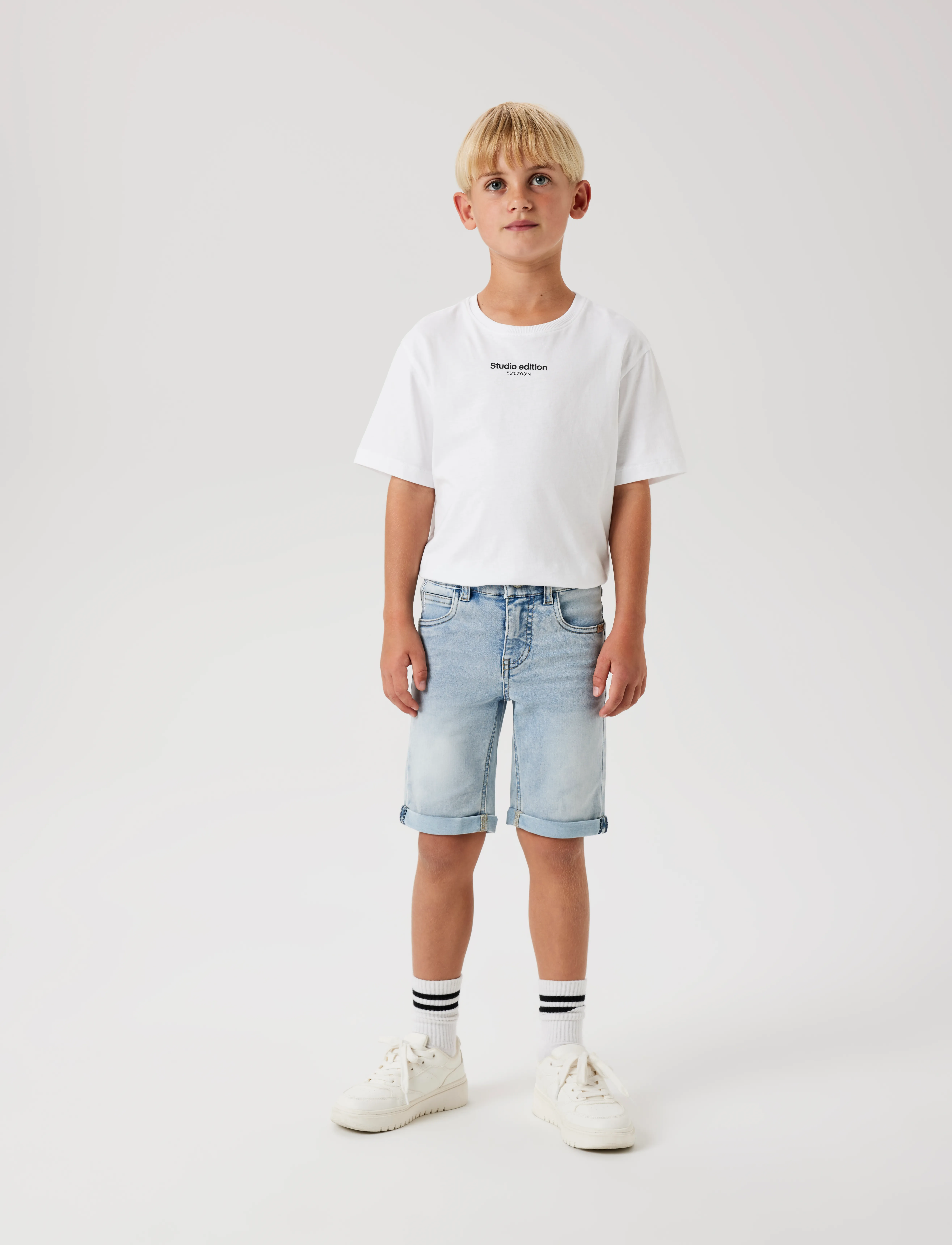 name it - NKMTHEO XSL DNM L SHORTS 6622-CL NOOS - denimshorts - light blue bleached denim - 4