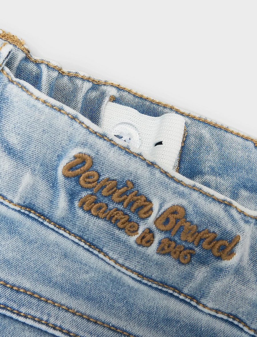 name it - NKMTHEO XSL DNM L SHORTS 6622-CL NOOS - denimshorts - light blue bleached denim - 5