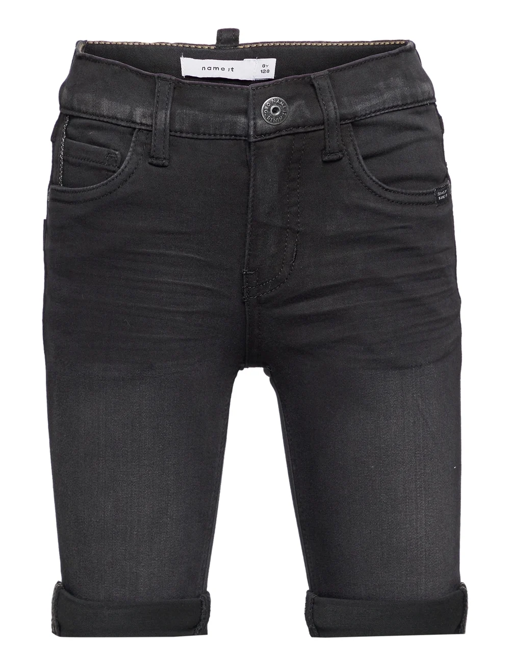 name it - NKMTHEO XSL DNM L SHORTS 6622-CL NOOS - jeansshorts - black denim - 1