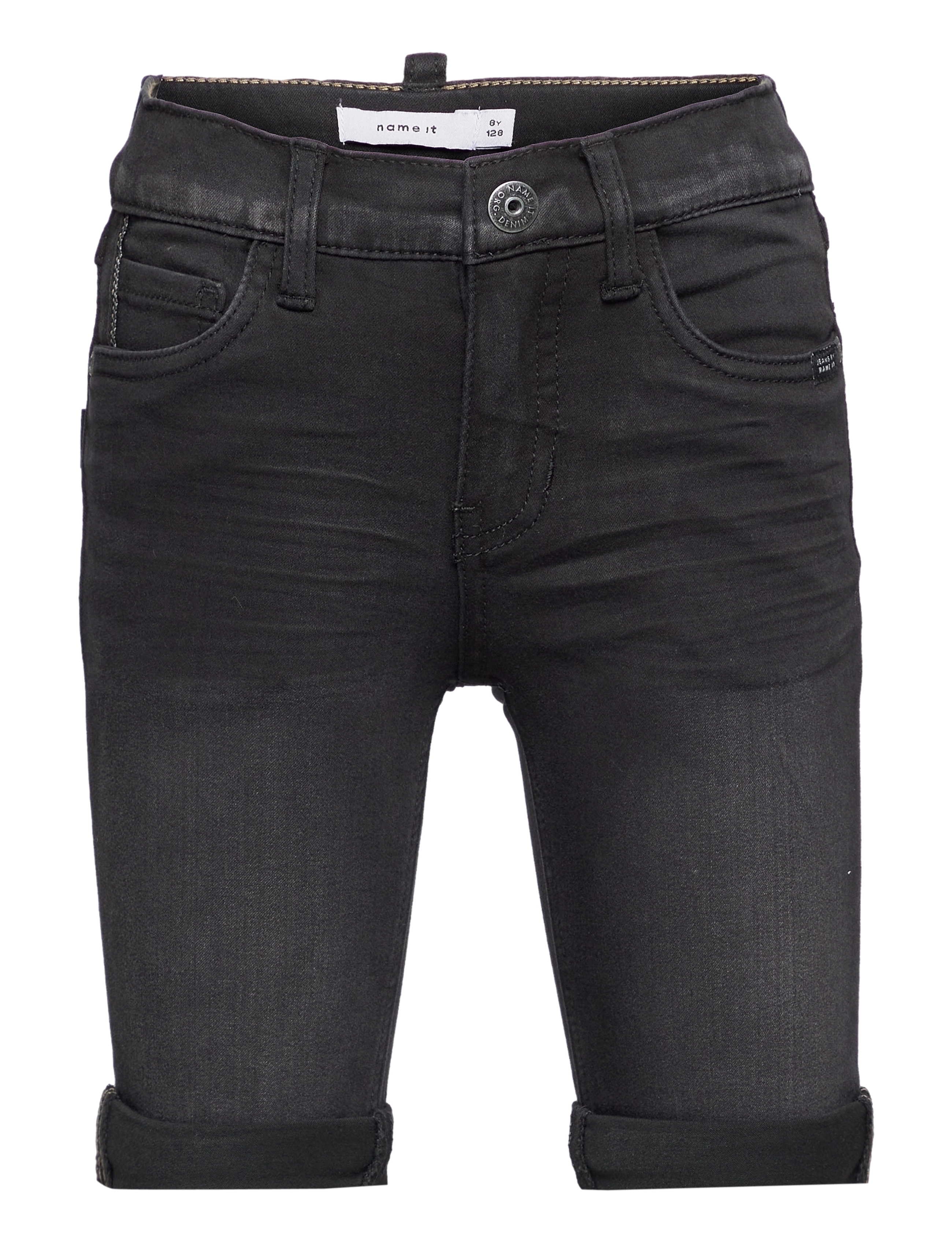 name it - NKMTHEO XSL DNM L SHORTS 6622-CL NOOS - denimshorts - black denim - 1
