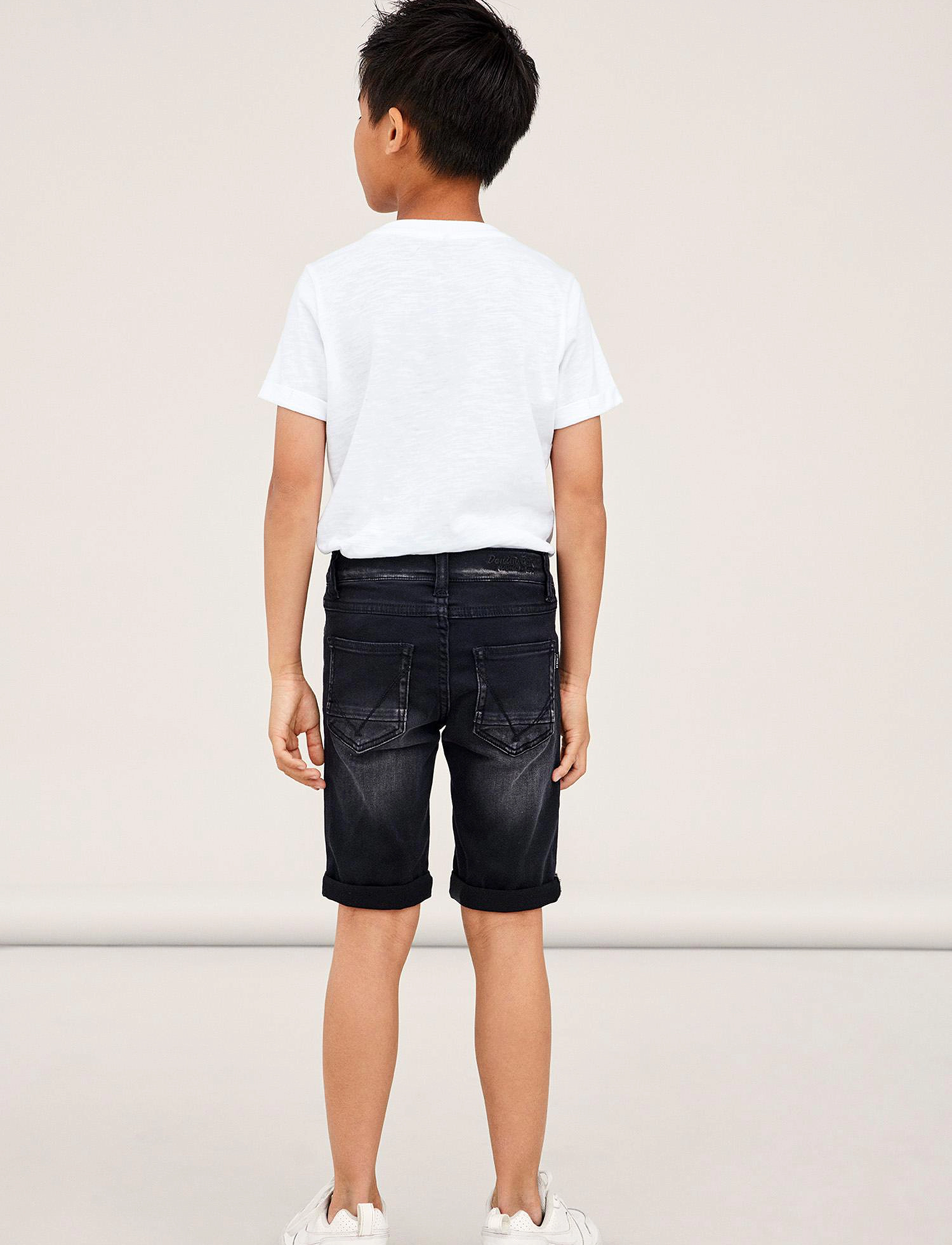 name it - NKMTHEO XSL DNM L SHORTS 6622-CL NOOS - denimshorts - black denim - 3