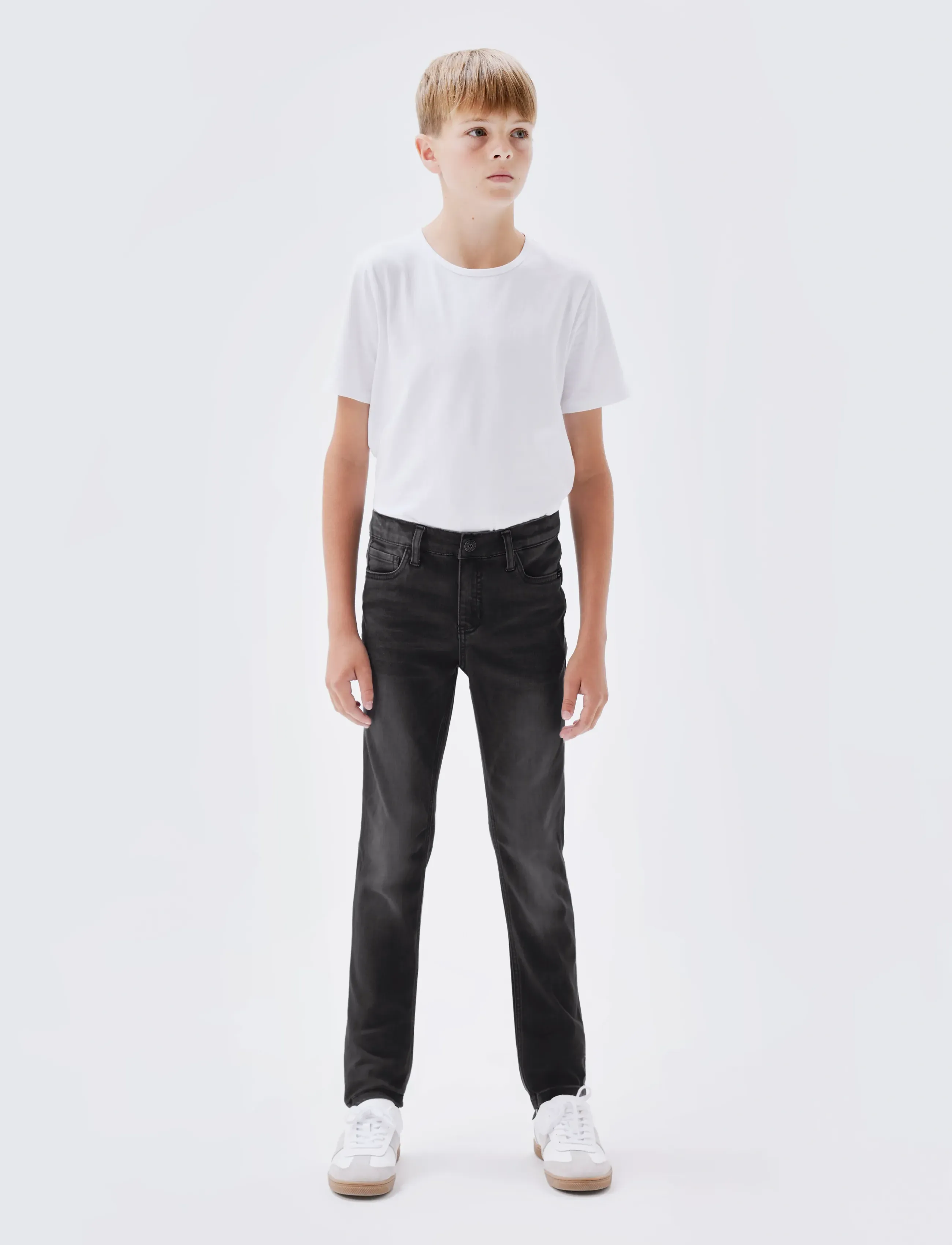 name it NKMTHEO XSLIM JEANS 1507-CL NOOS - Jeans - DARK GREY DENIM / brown