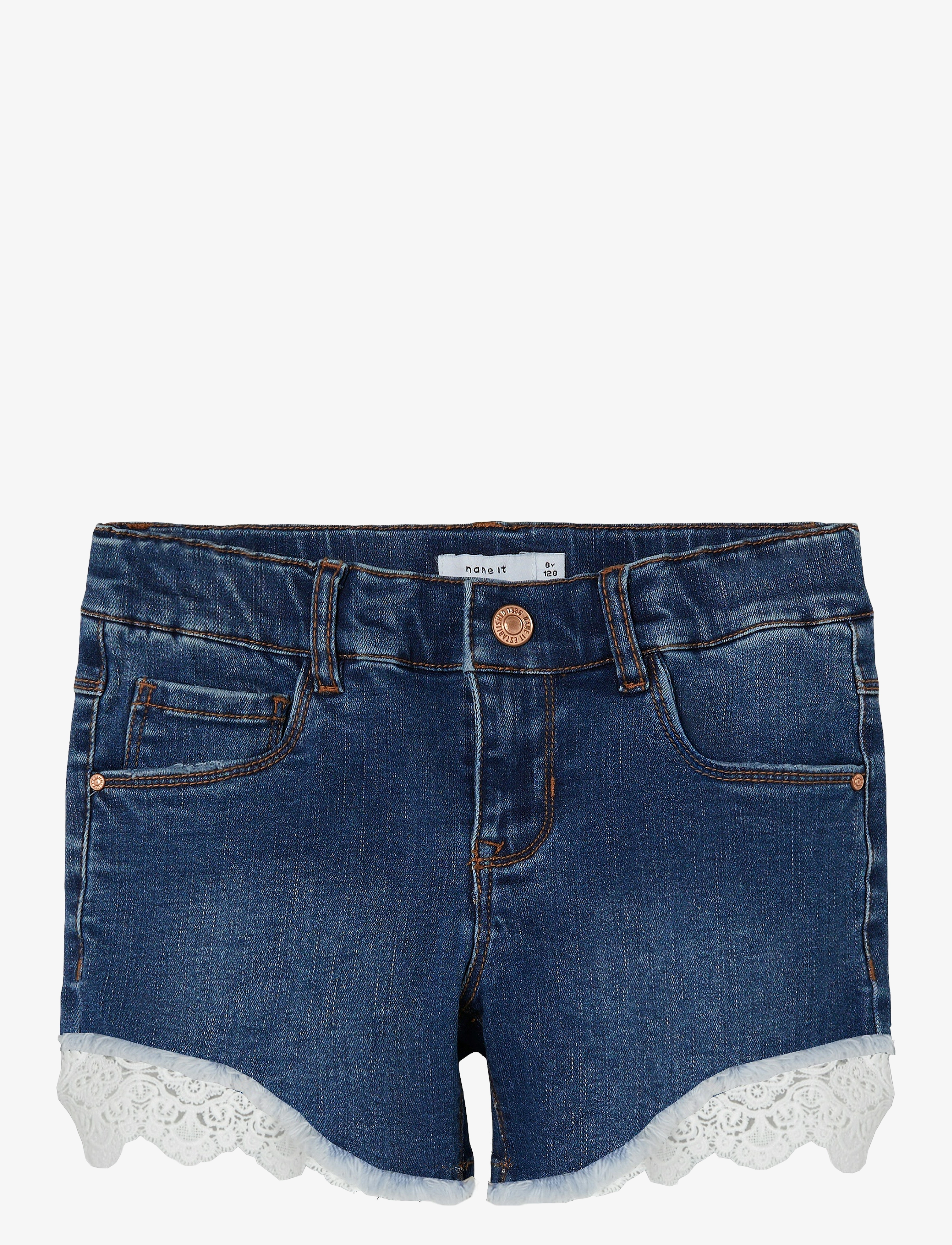name it NKFSALLI SLIM DNM SHORTS 5372-HA NOOS - Nederdelar - DARK BLUE DENIM / blue