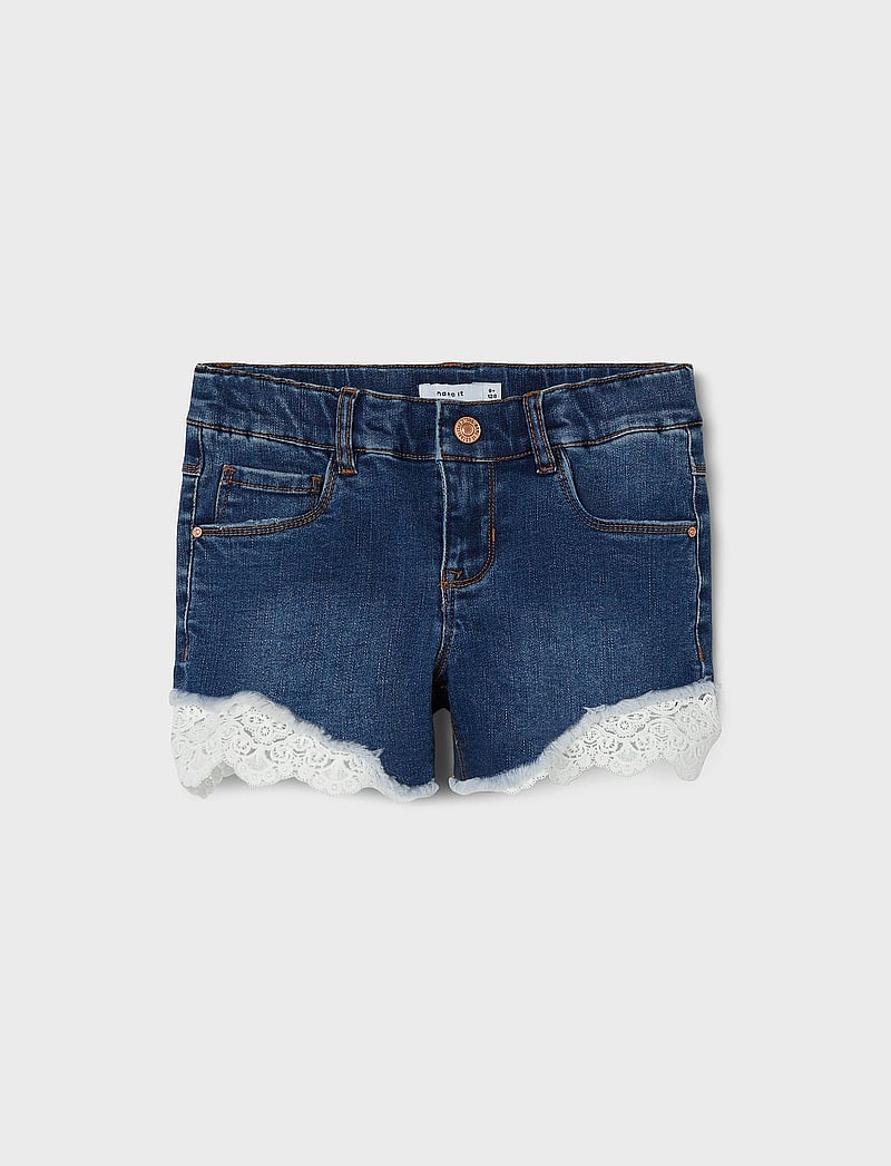 name it - NKFSALLI SLIM DNM SHORTS 5372-HA NOOS - denimshorts - dark blue denim - 0