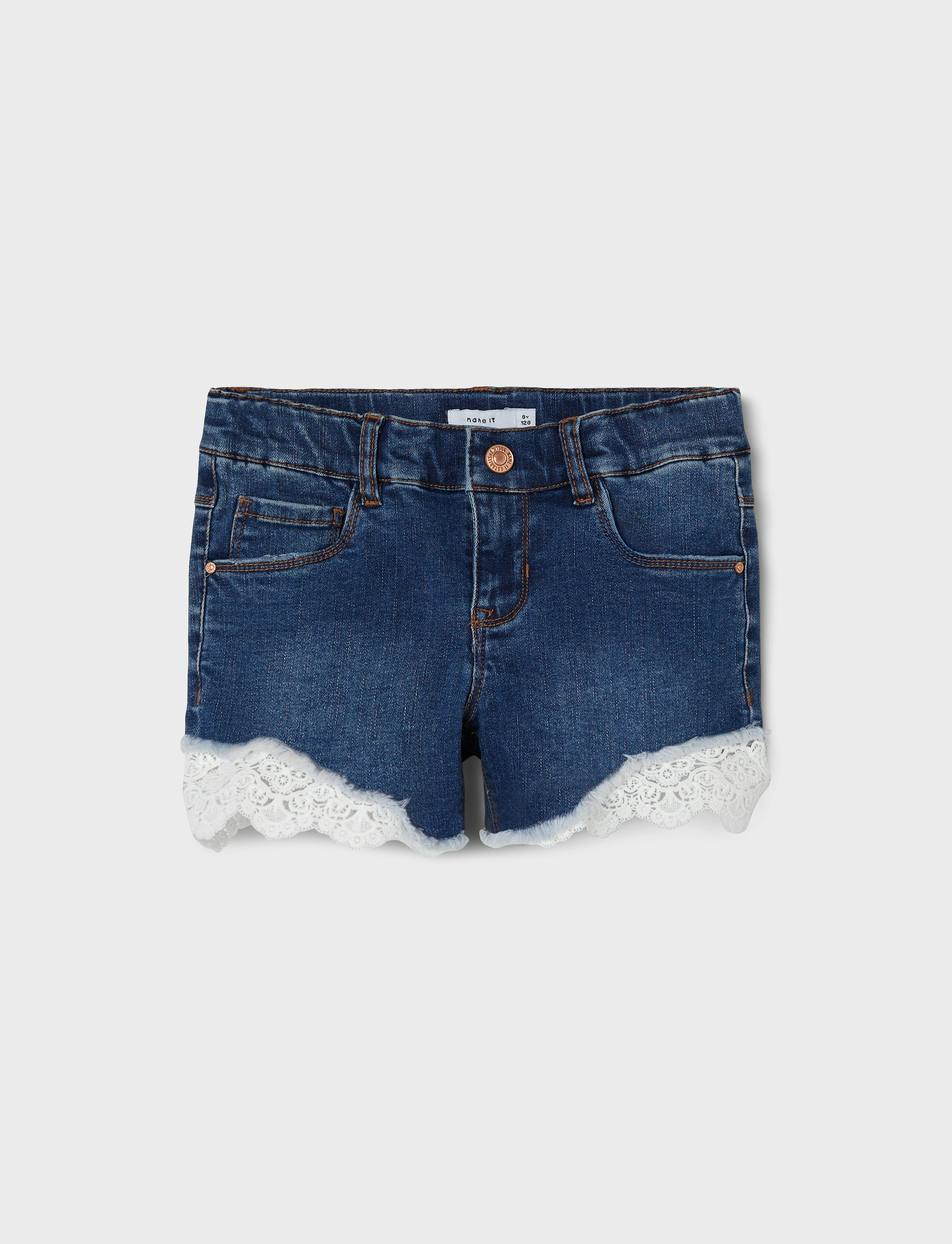 name it NKFSALLI SLIM DNM SHORTS 5372-HA NOOS - Shorts - DARK BLUE DENIM / blue