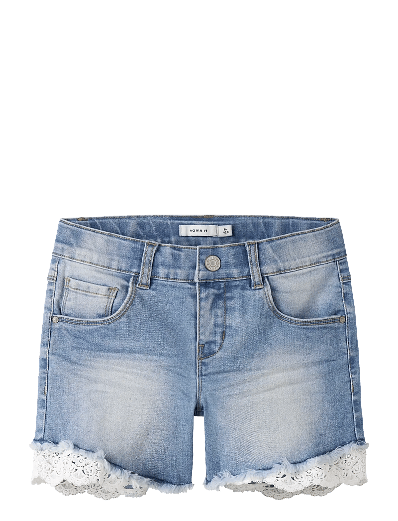 name it - NKFSALLI SLIM DNM SHORTS 5372-HA NOOS - denim shorts - medium blue denim - 1