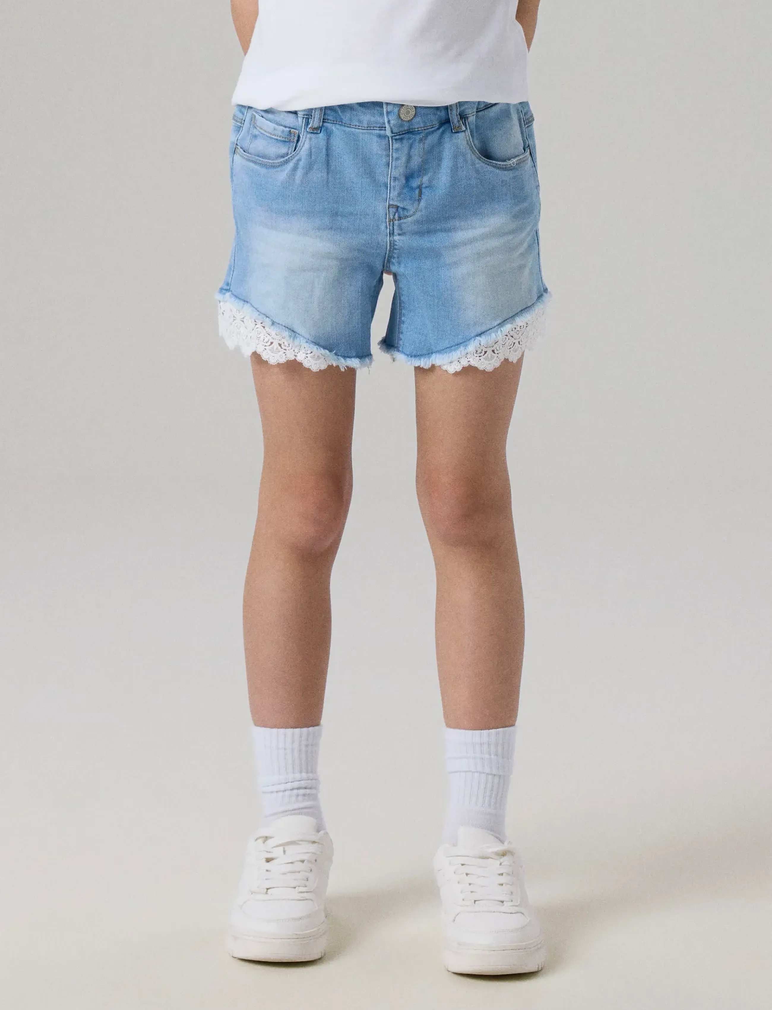 name it Nkfsalli Dnm Shorts 5372-Ha Noos, 134, Blue, Underdele > Shorts, Børn