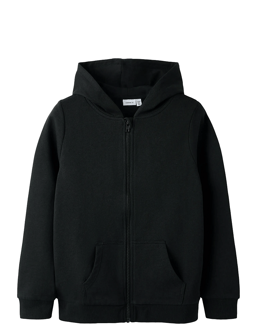 name it - NKMNESWEAT CARD W HOOD UNB NOOS - hættetrøjer - black - 1