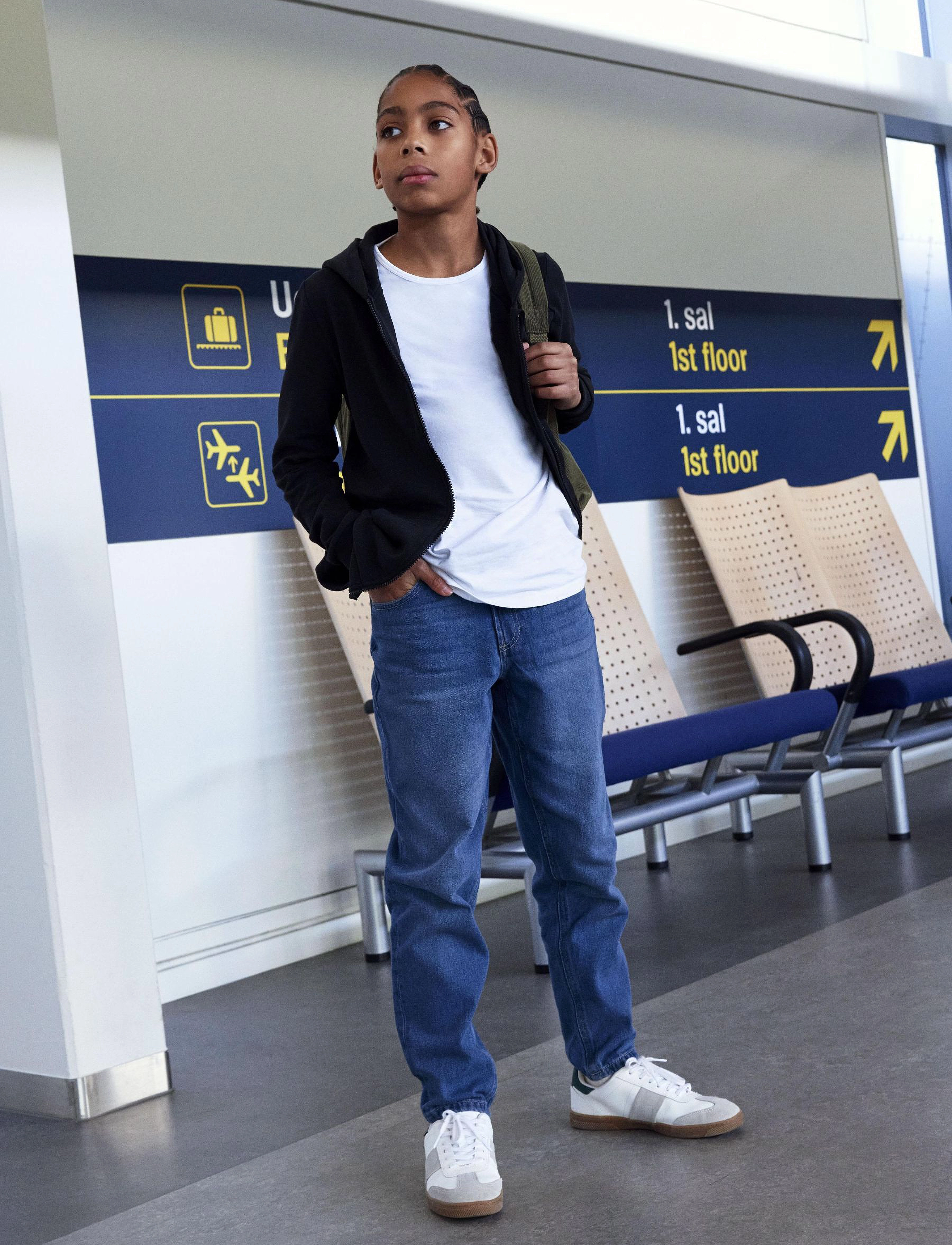 name it NKMNESWEAT CARD W HOOD UNB NOOS - Sweatshirts & Hættetrøjer - BLACK / black