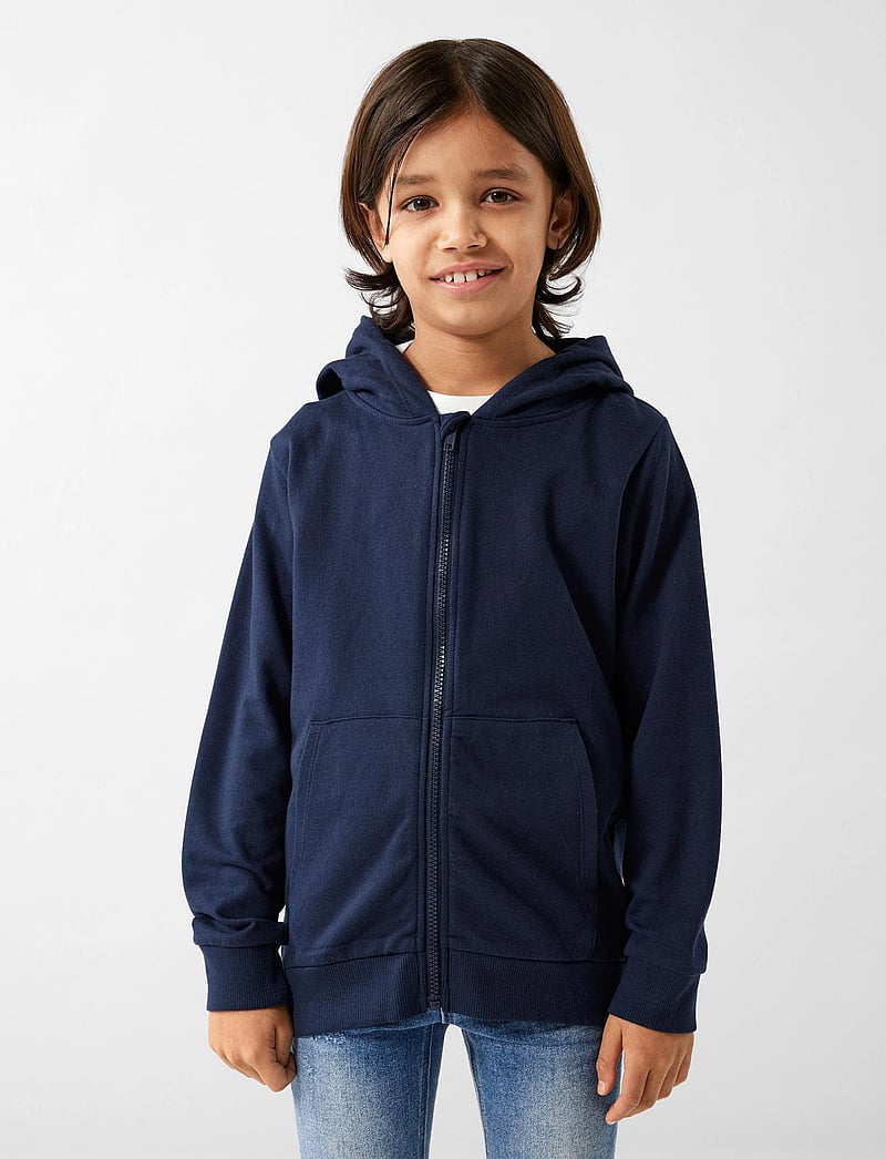 name it - NKMNESWEAT CARD W HOOD UNB NOOS - hættetrøjer - dark sapphire - 0
