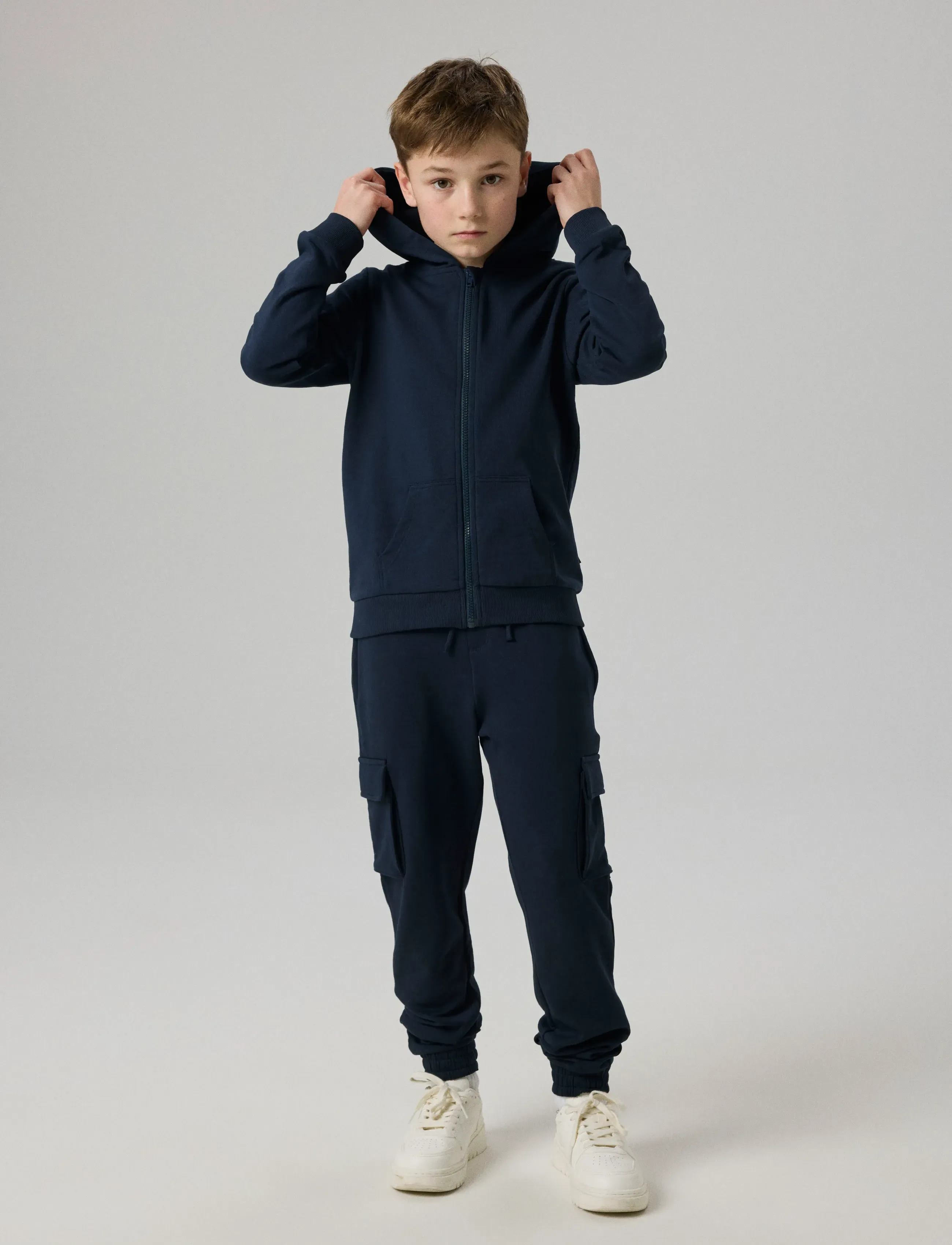 name it - NKMNESWEAT CARD W HOOD UNB NOOS - kapuzenpullover - dark sapphire - 0
