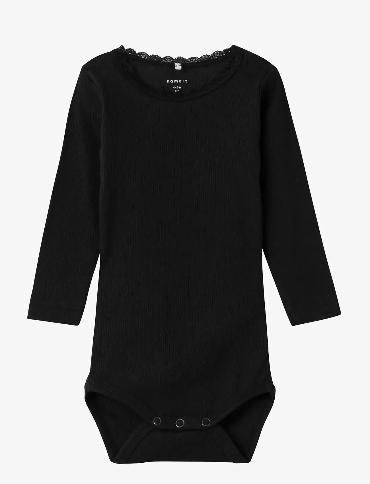 name it - NBFKAB LS BODY NOOS - langærmede bodyer - black - 0