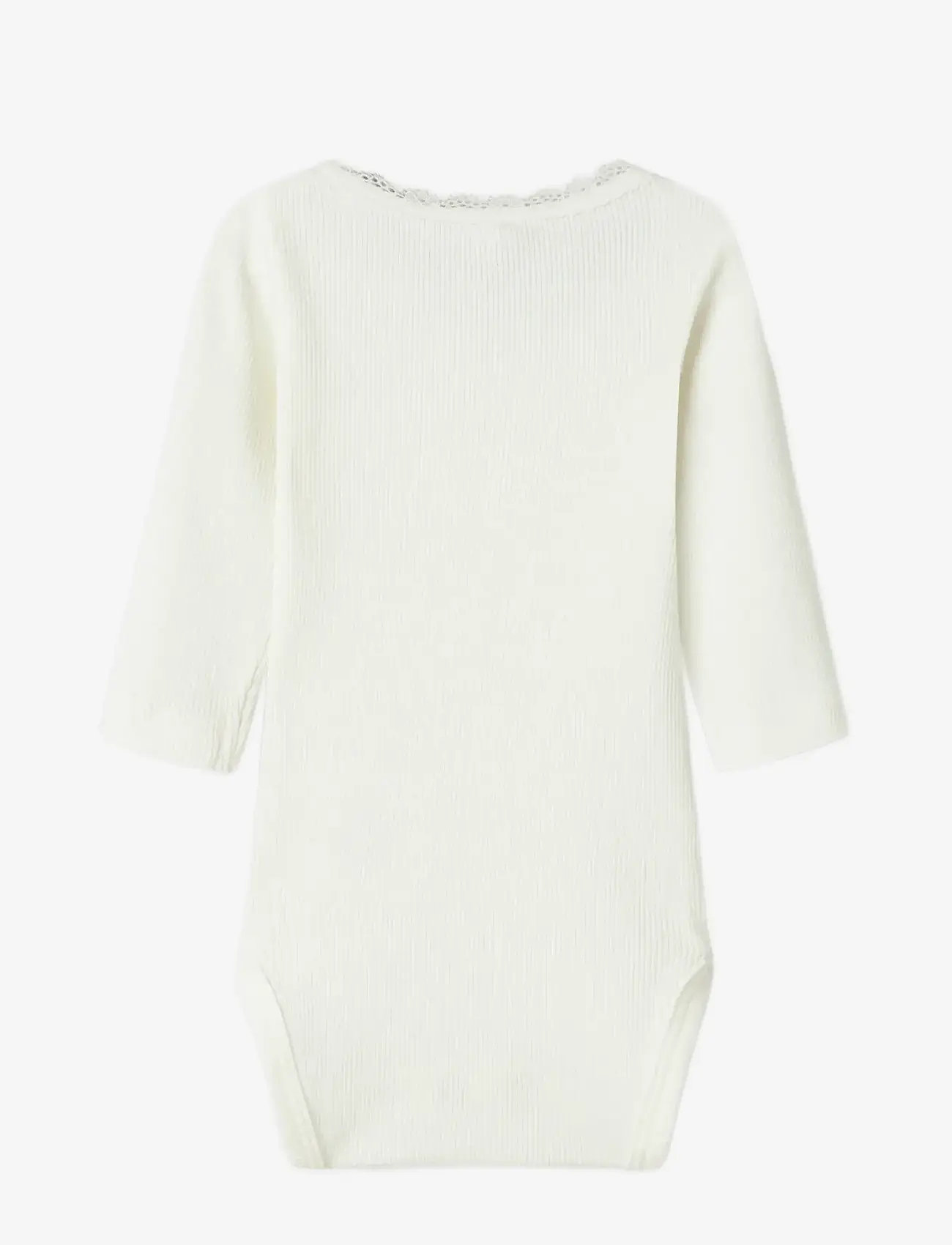 name it - NBFKAB LS BODY NOOS - ensfarvede langærmede bodyer - cloud dancer - 2