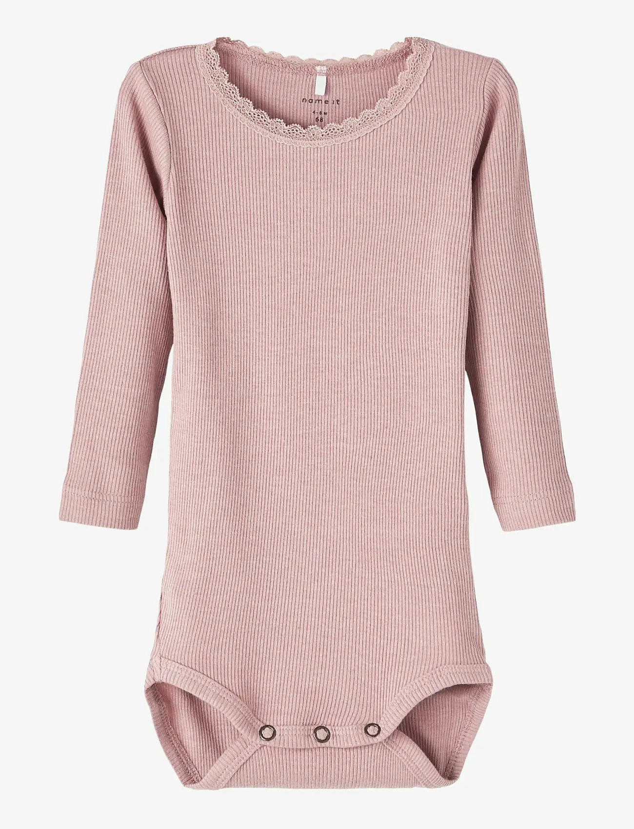 name it - NBFKAB LS BODY NOOS - enfärgade långärmade bodies - deauville mauve - 0