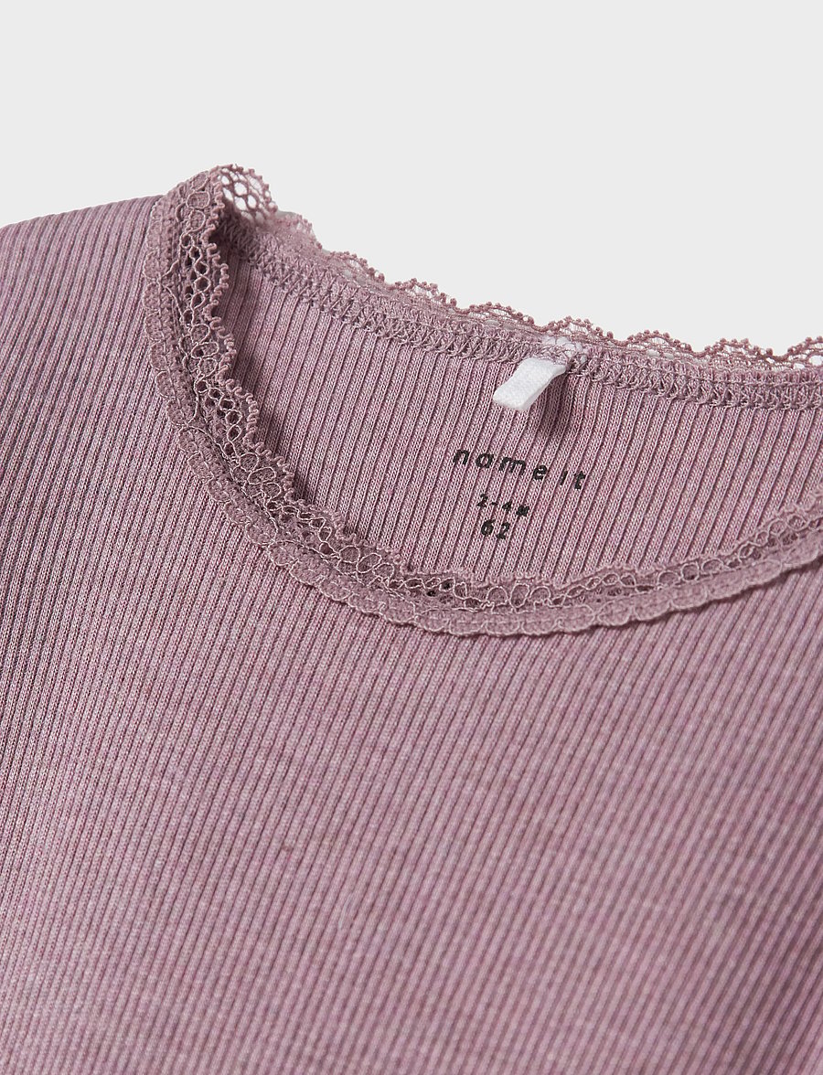 name it - NBFKAB LS BODY NOOS - långärmade bodies - elderberry - 3