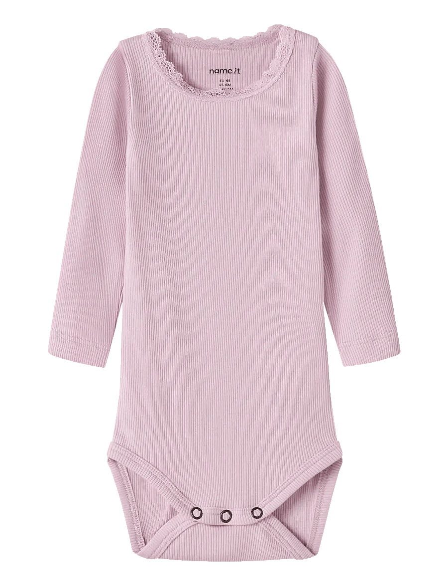 name it - NBFKAB LS BODY NOOS - långärmade bodies - fragrant lilac - 0
