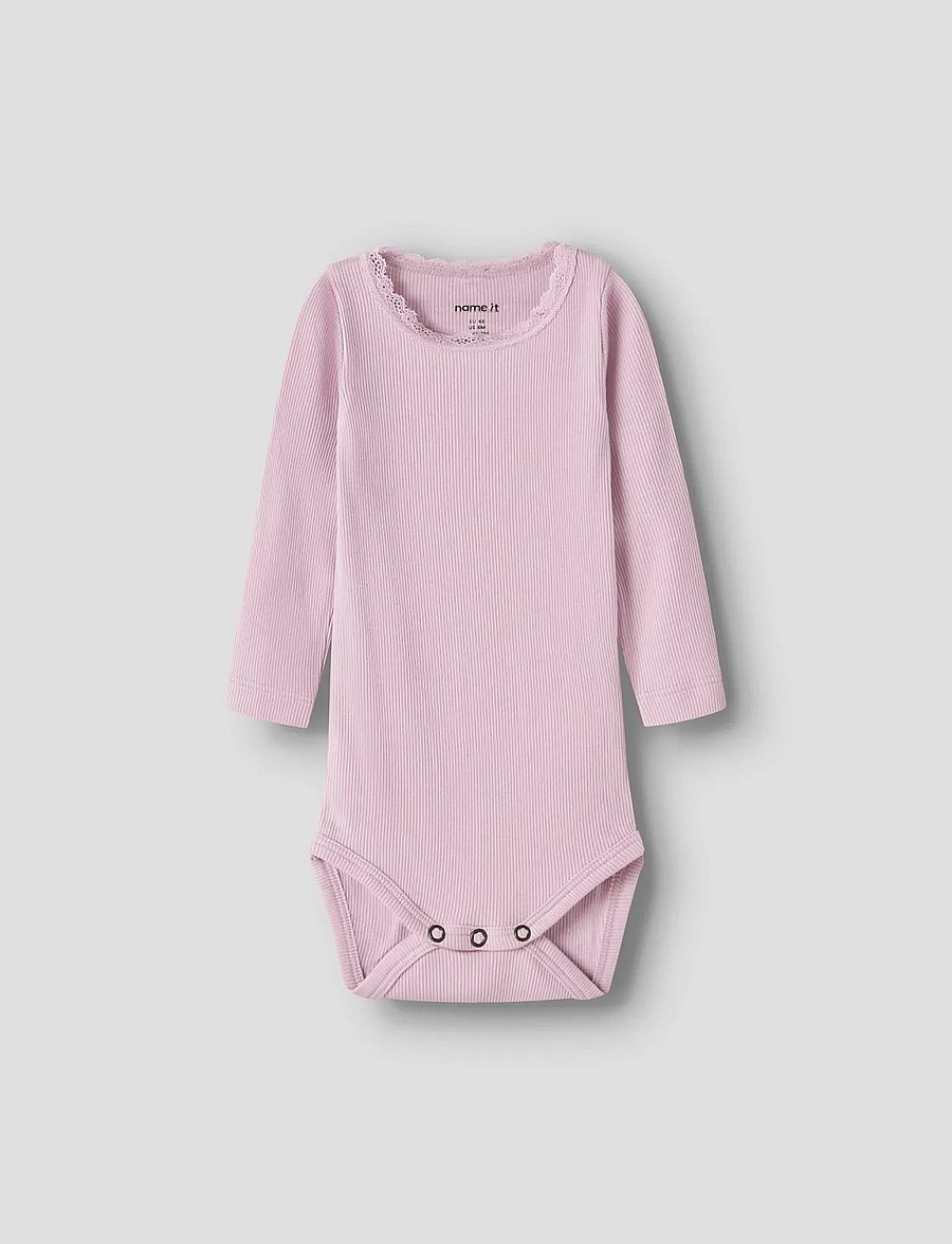name it - NBFKAB LS BODY NOOS - långärmade bodies - fragrant lilac - 2