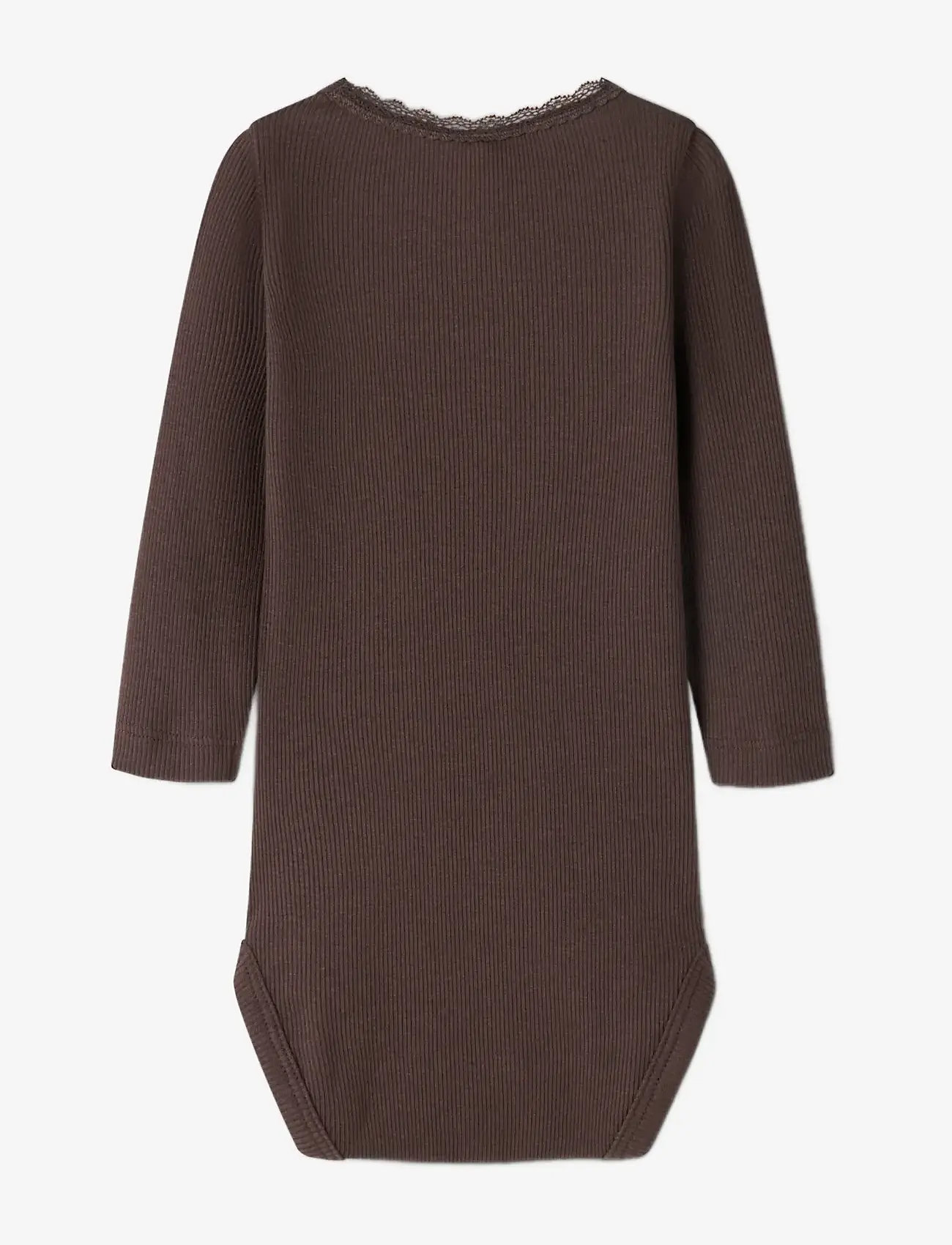 name it - NBFKAB LS BODY NOOS - langærmede bodyer - french roast - 1