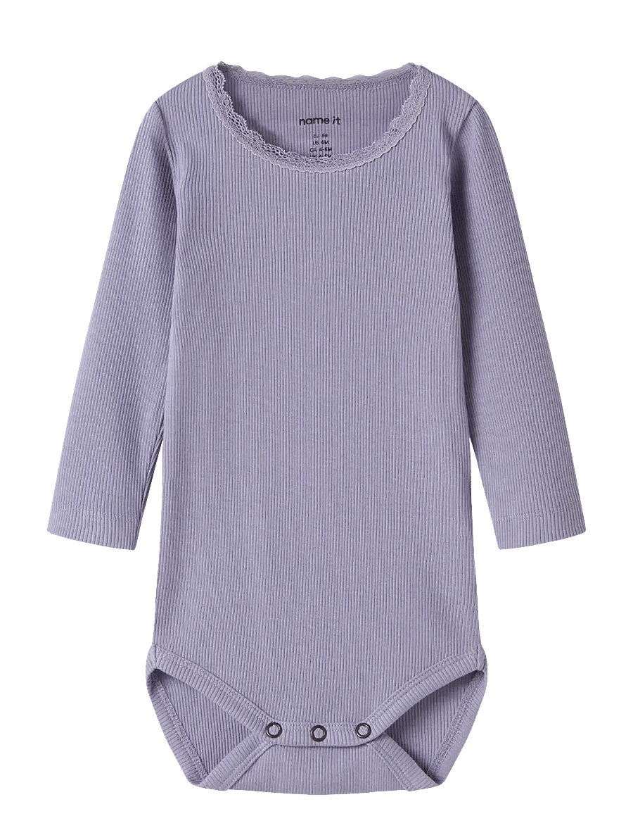 name it - NBFKAB LS BODY NOOS - smėlinukai ilgomis rankovėmis - heirloom lilac - 0