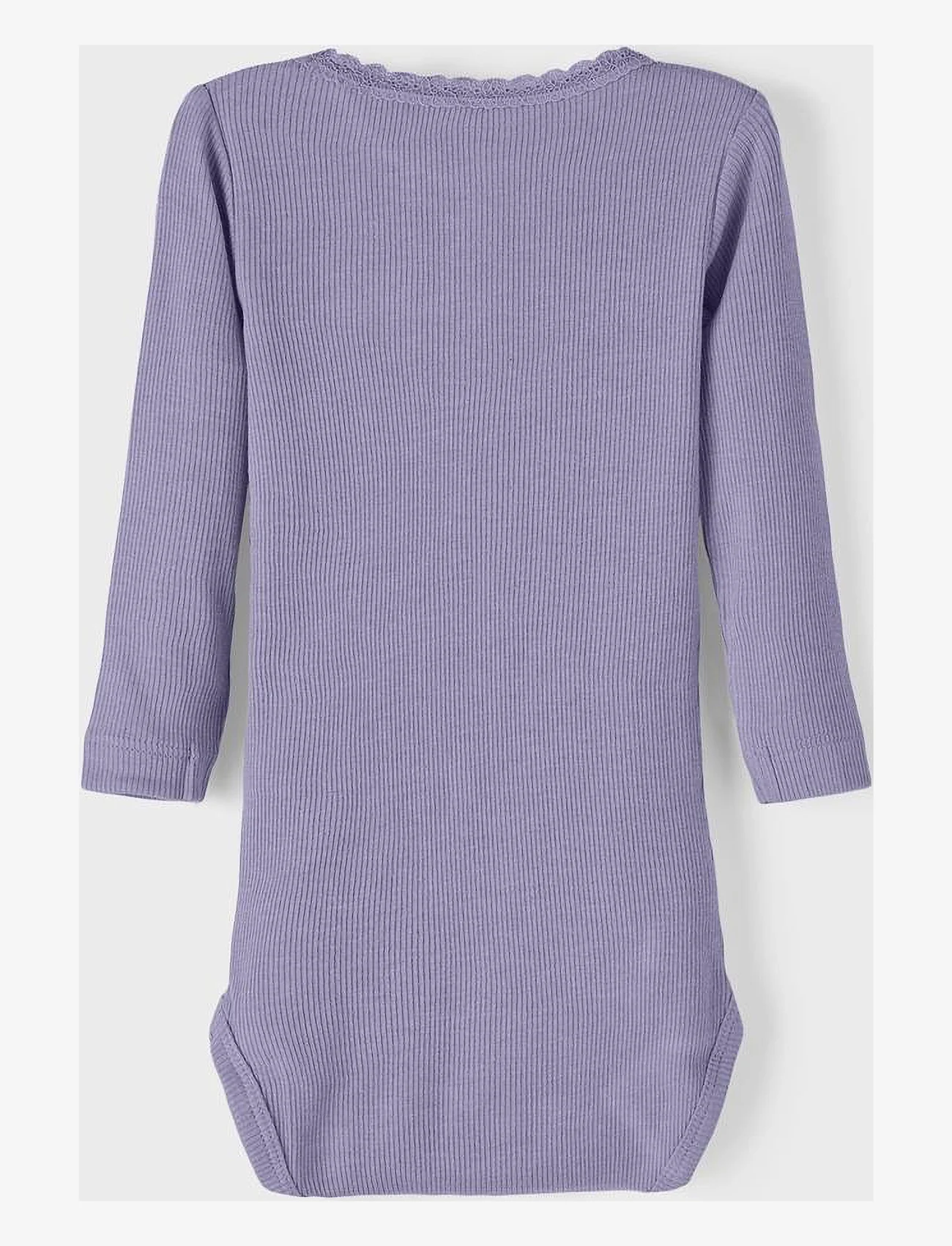 name it - NBFKAB LS BODY NOOS - gładkie body z długimi rękawami - heirloom lilac - 1