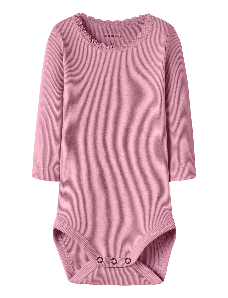 name it - NBFKAB LS BODY NOOS - pikkade varrukatega bodid - lilas - 0