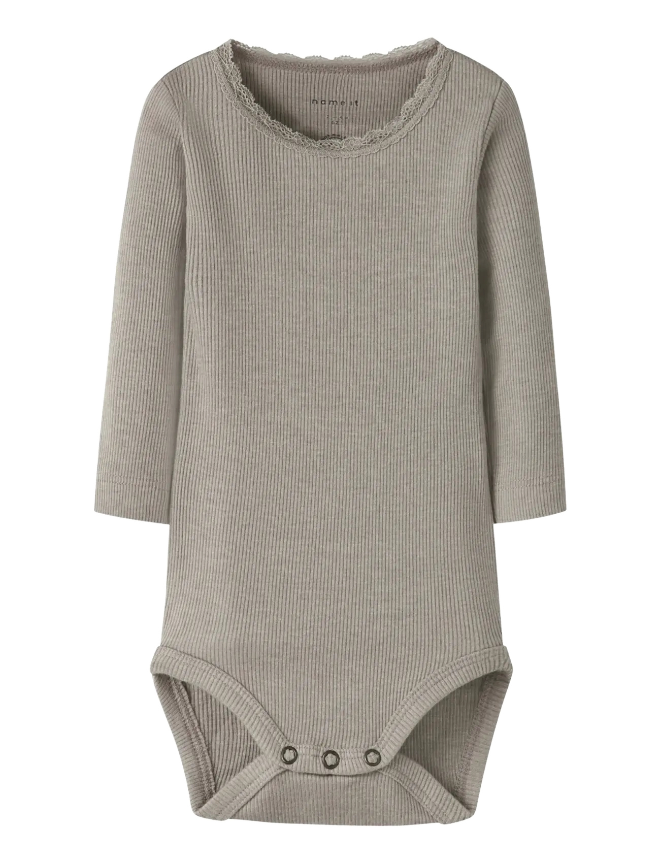 name it NBFKAB LS BODY NOOS - Kläder - SATELLITE / grey
