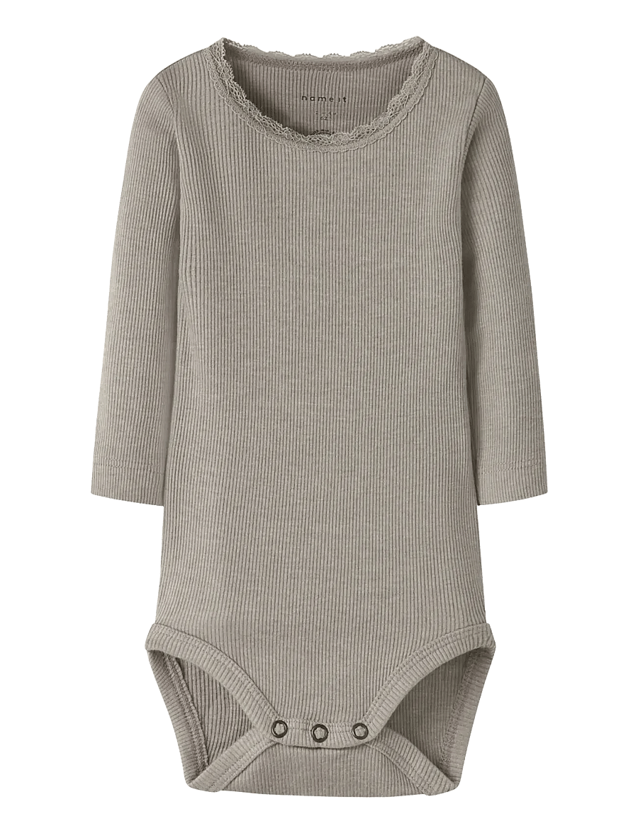 name it - NBFKAB LS BODY NOOS - långärmade bodies - satellite - 1