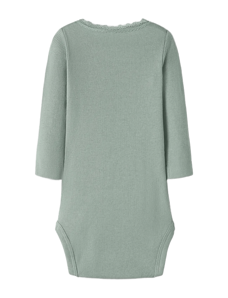 name it - NBFKAB LS BODY NOOS - pikkade varrukatega bodid - slate gray - 1