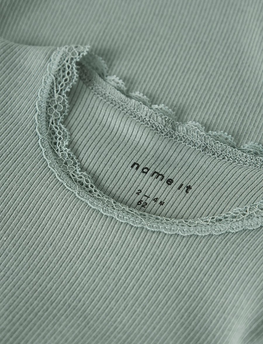 name it - NBFKAB LS BODY NOOS - pikkade varrukatega bodid - slate gray - 2
