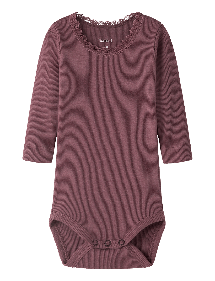 name it - NBFKAB LS BODY NOOS - långärmade bodies - wild ginger - 0